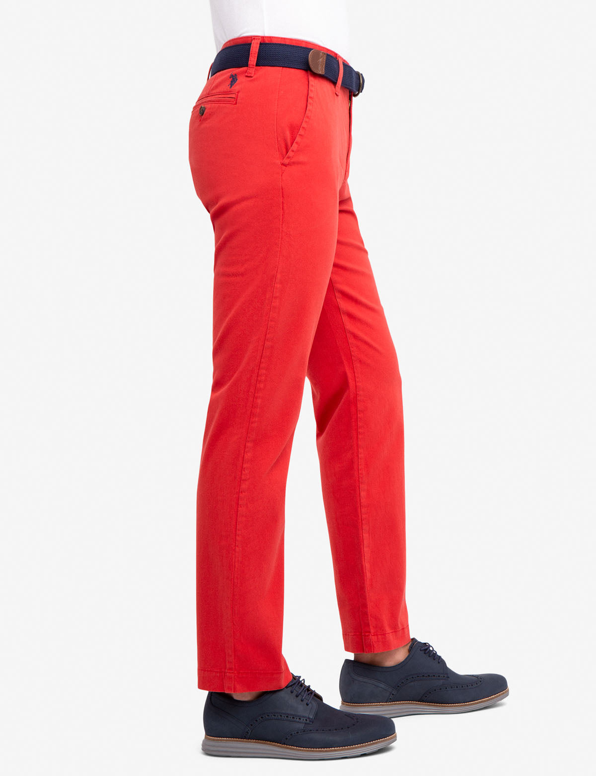 Stretch Chino Pants for Men | Slim Fit with Reversible Belt