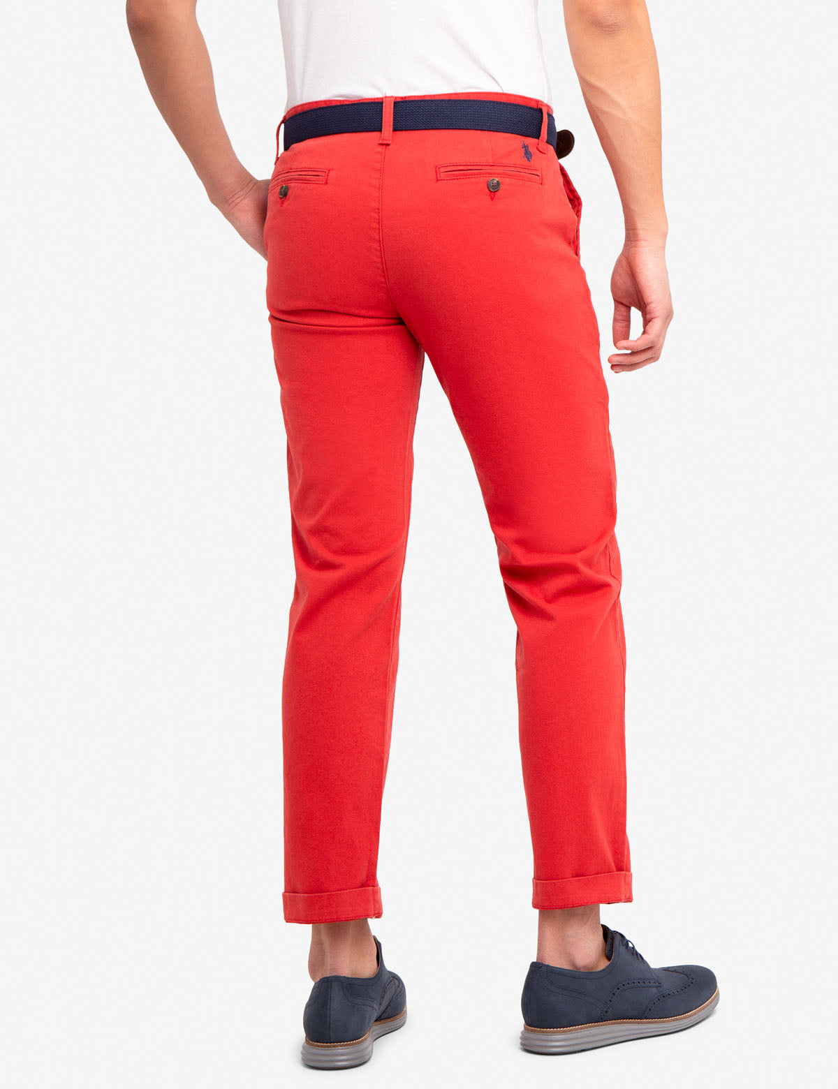 Stretch Chino Pants for Men | Slim Fit with Reversible Belt