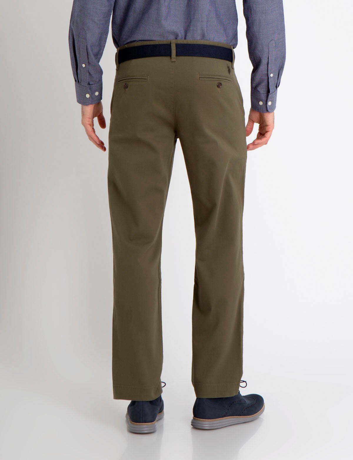 Stretch Chino Pants for Men | Slim Fit with Reversible Belt