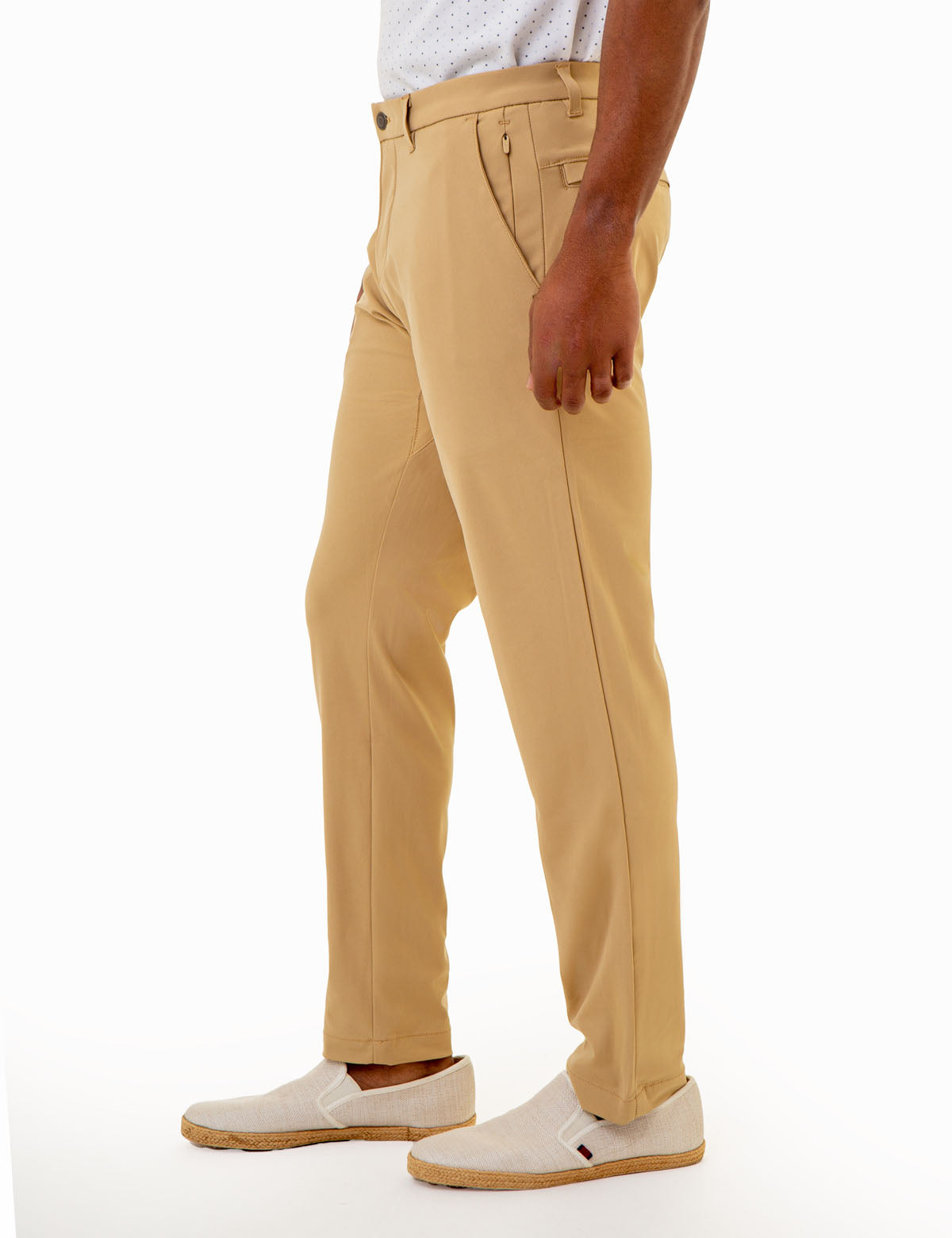 Stretch Knit Tech Pants with Zipper Pockets | Comfort & Utility