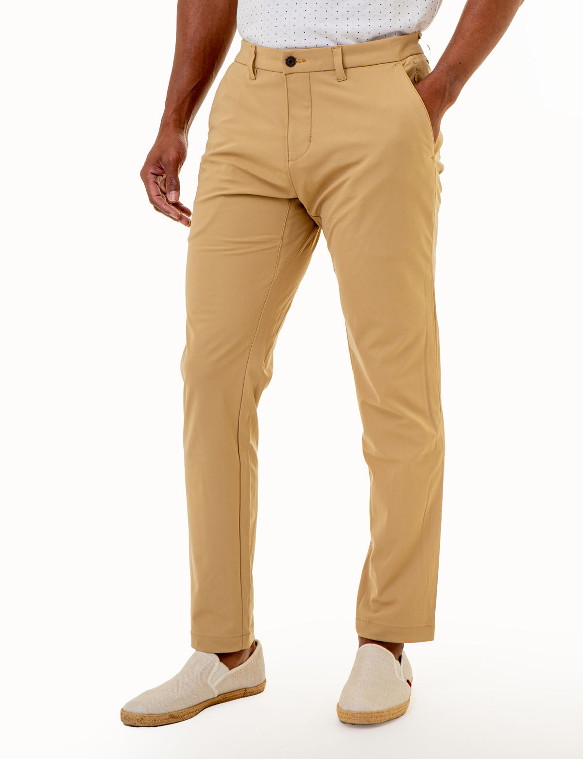 Stretch Knit Tech Pants with Zipper Pockets | Comfort & Utility