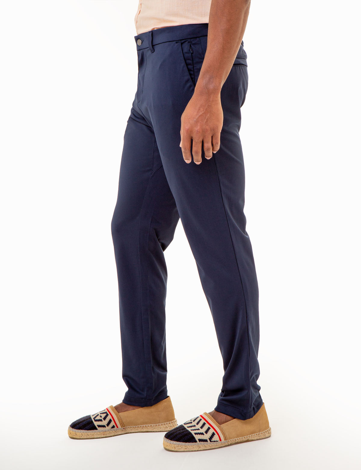 Stretch Knit Tech Pants with Zipper Pockets | Comfort & Utility