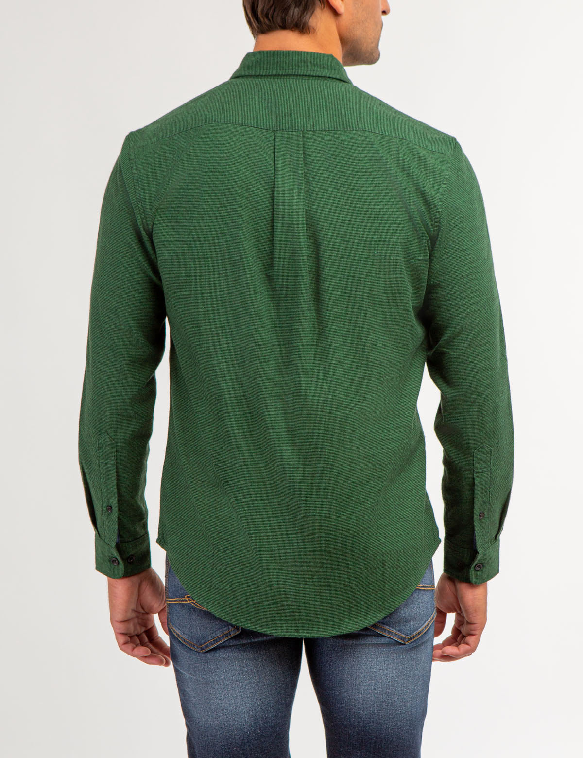 Stretch Peached Twill Shirt with Chest Pockets | Comfort Fit Casual Wear