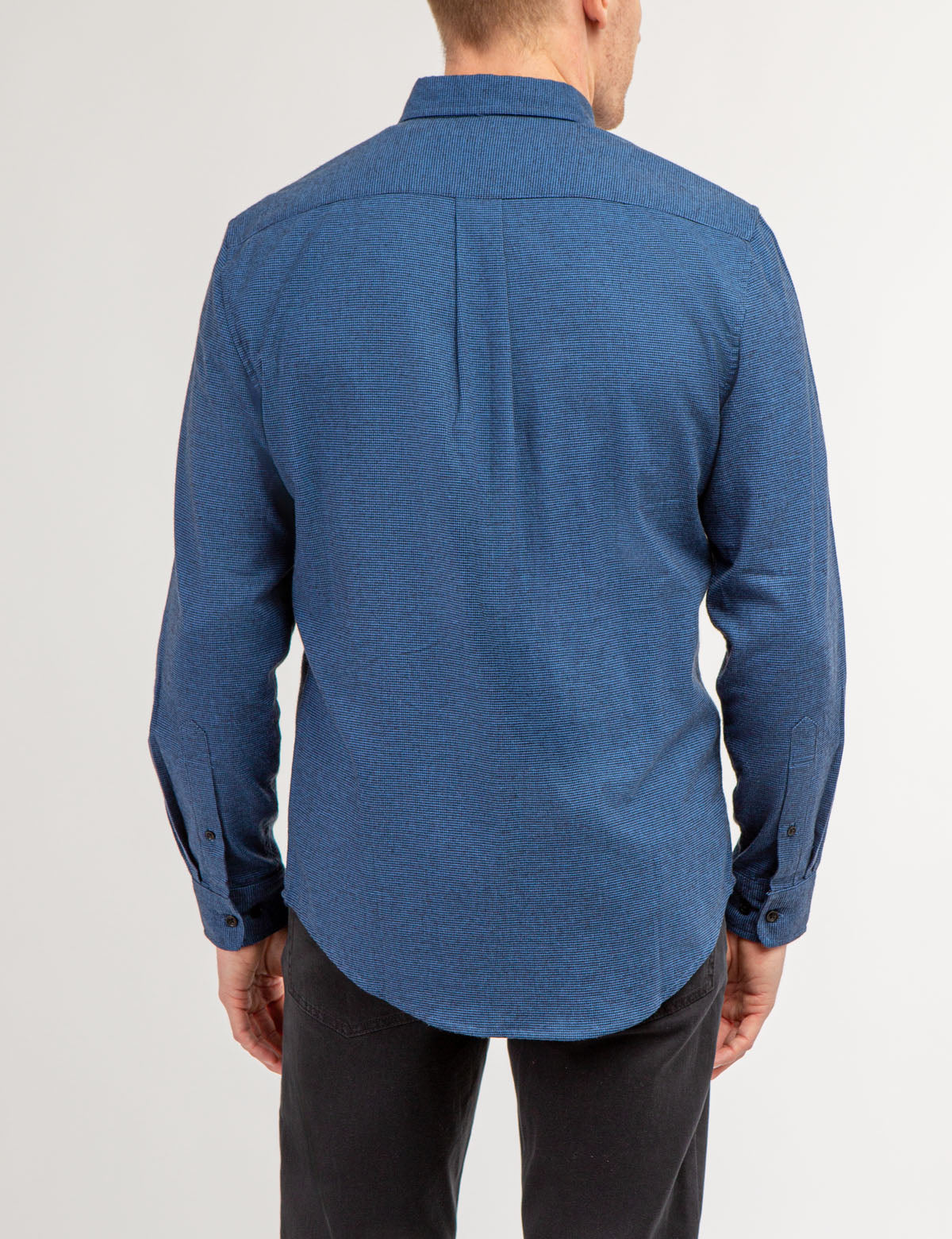Stretch Peached Twill Shirt with Chest Pockets | Comfort Fit Casual Wear