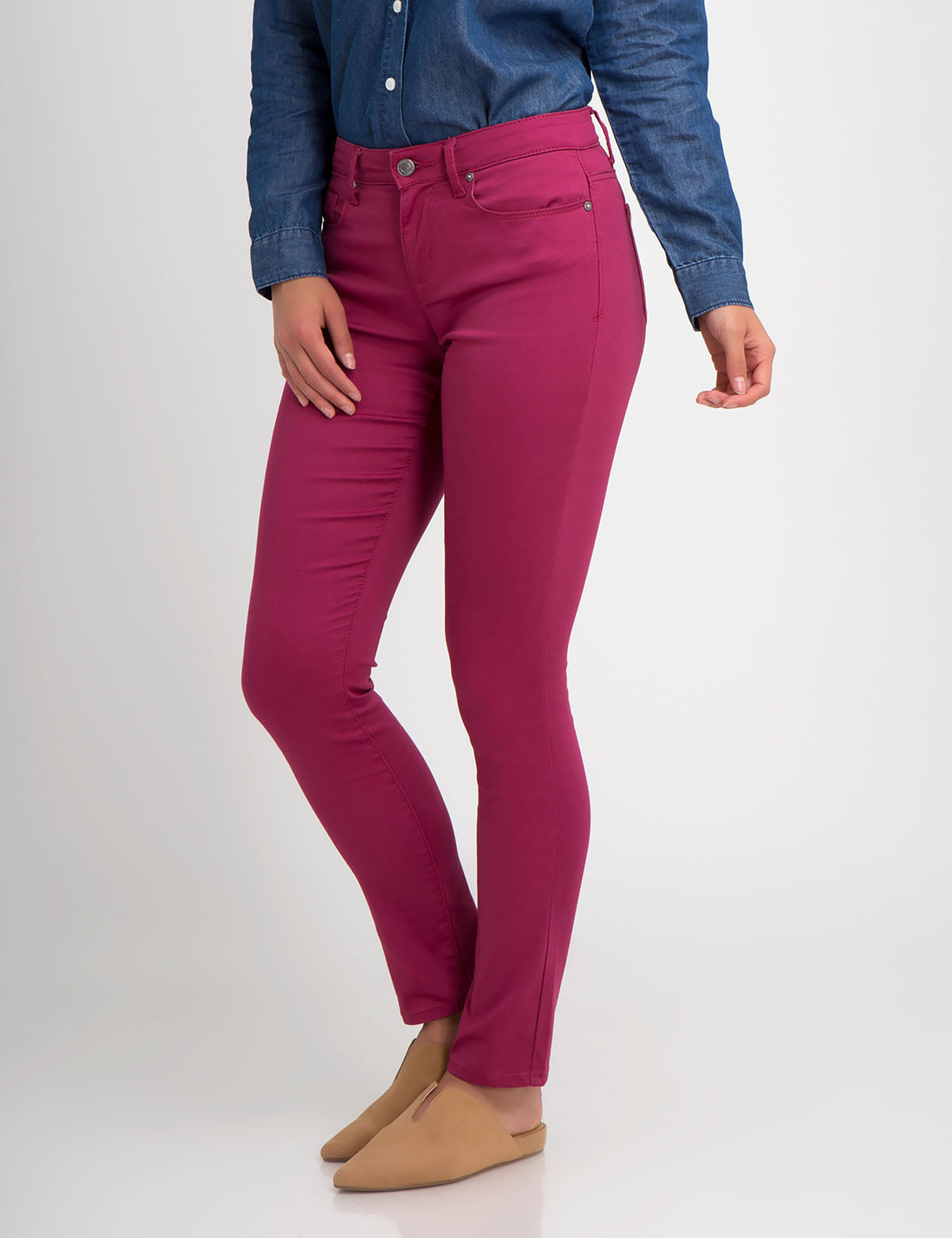 Stretch Sateen Skinny Pants for Women | Cotton Blend & Machine Washable