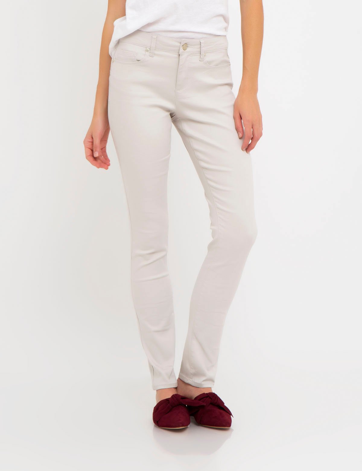 Stretch Sateen Skinny Pants for Women | Cotton Blend & Machine Washable