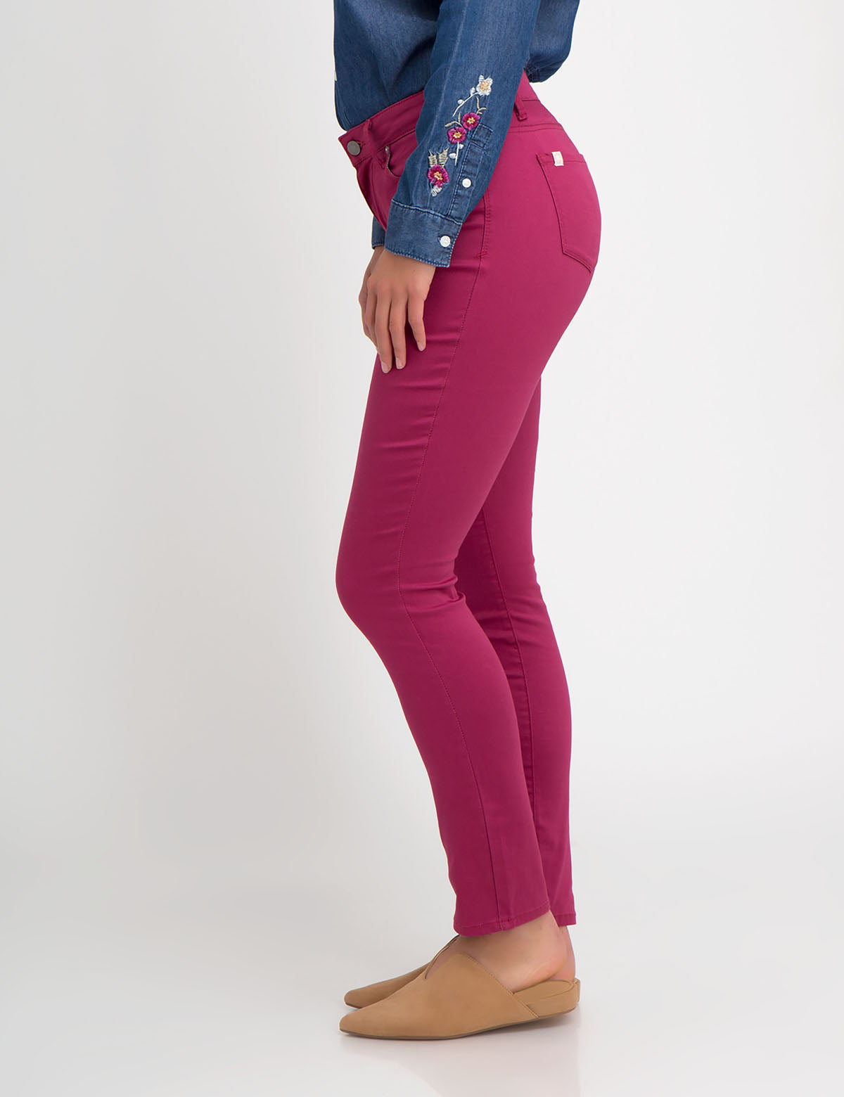 Stretch Sateen Skinny Pants for Women | Cotton Blend & Machine Washable