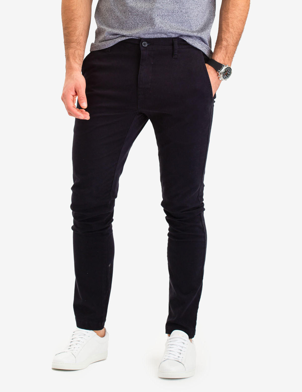 Stretch Slim Chino Pants for Men | 98% Cotton & 2% Spandex