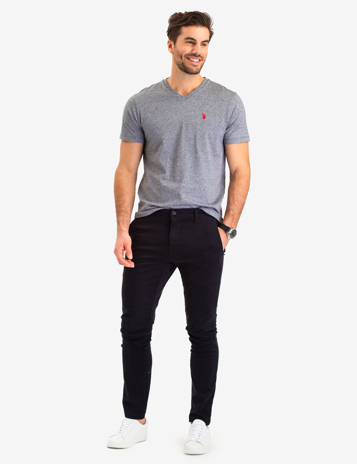 Stretch Slim Chino Pants for Men | 98% Cotton & 2% Spandex