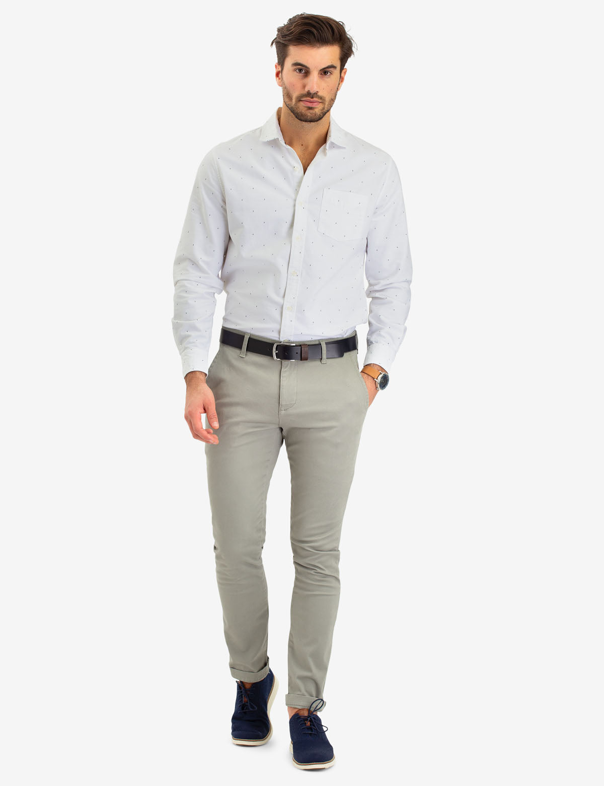 Stretch Slim Chino Pants for Men | 98% Cotton & 2% Spandex