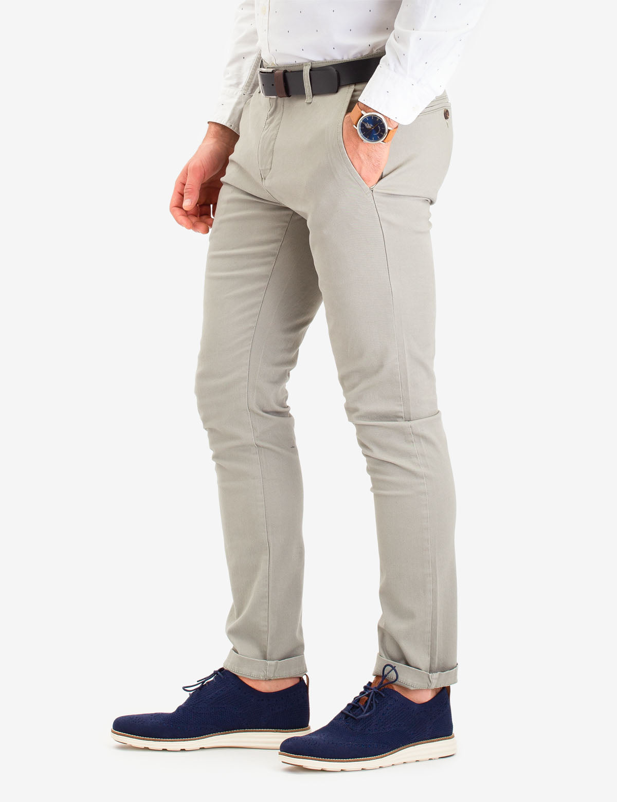 Stretch Slim Chino Pants for Men | 98% Cotton & 2% Spandex