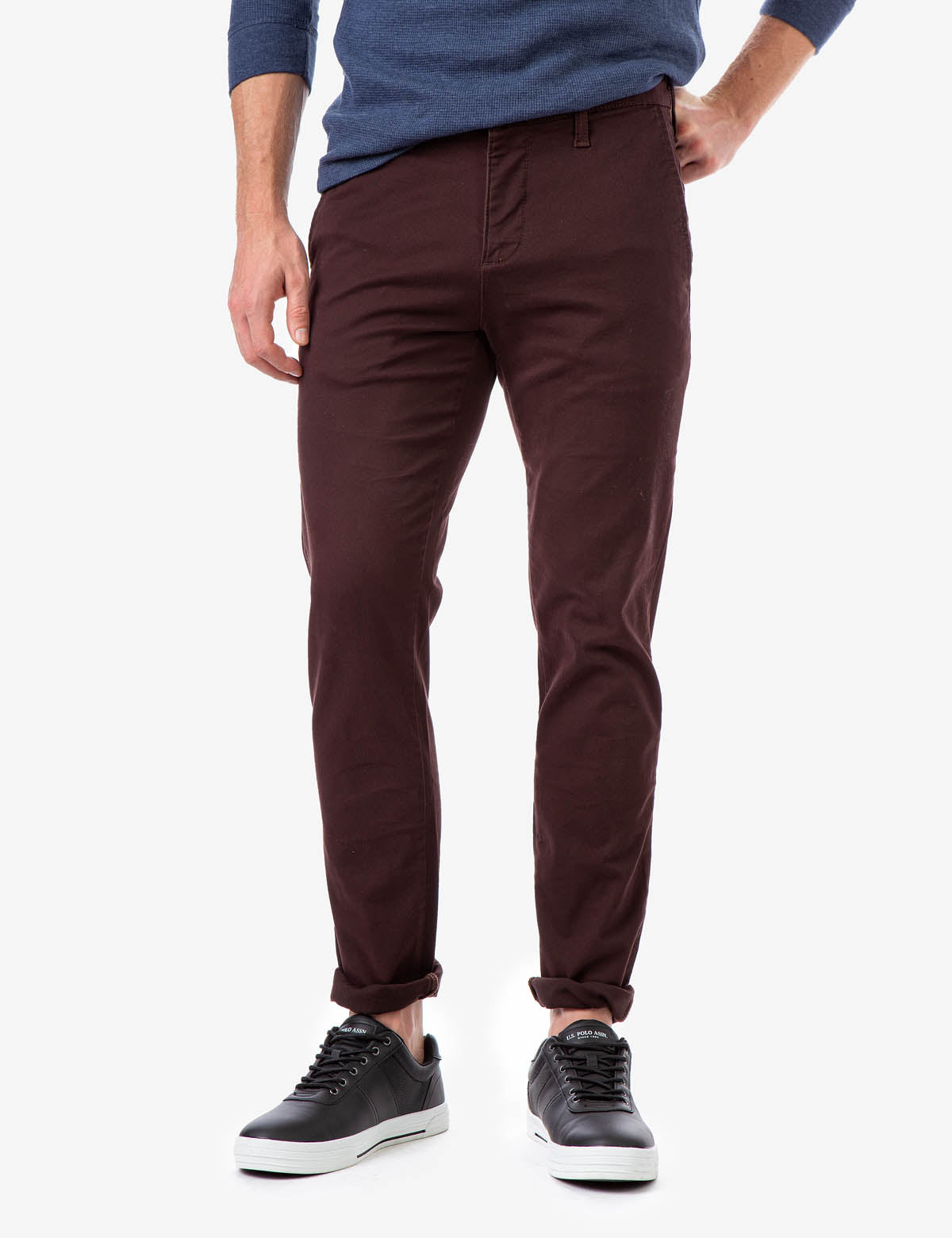 Stretch Slim Chino Pants for Men | 98% Cotton & 2% Spandex