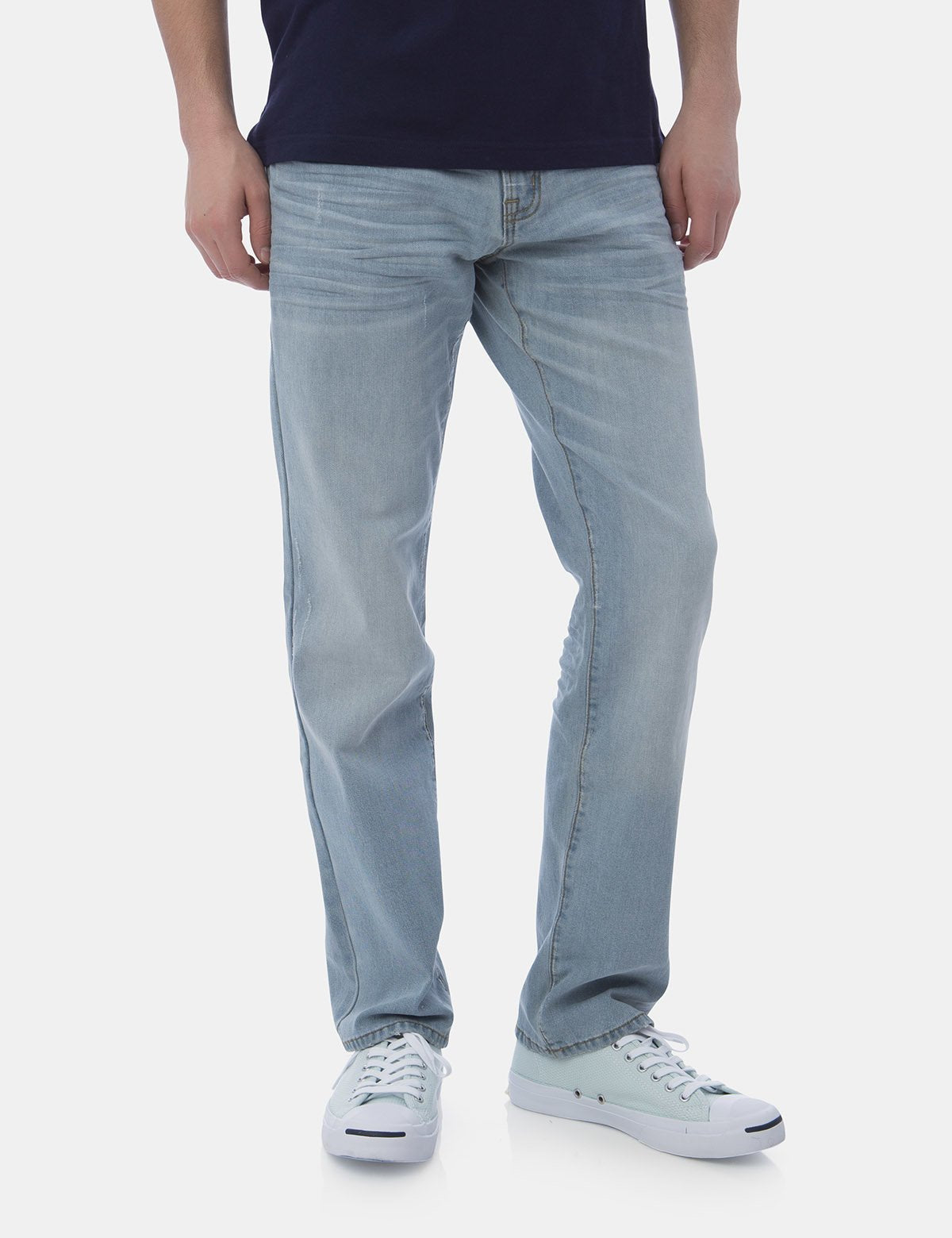 Stretch Slim Fit Jeans for Men | Light Enzyme Wash & Comfort Fit