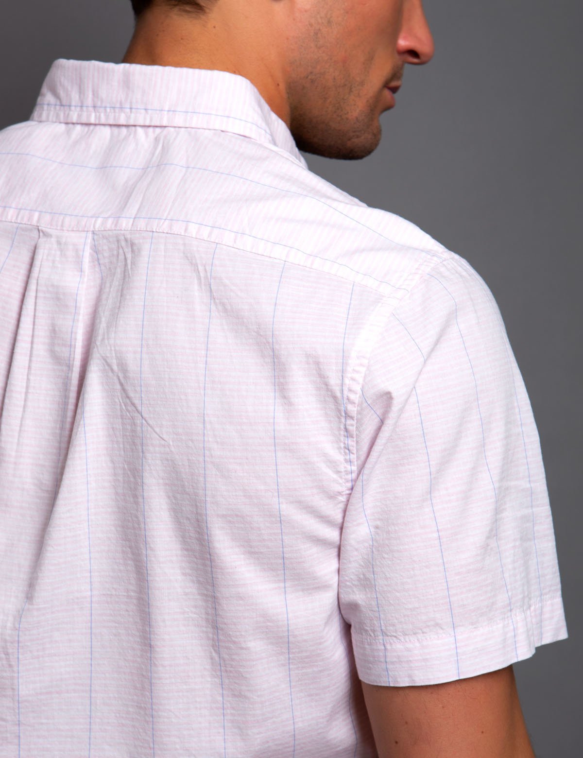 Slim Fit Short Sleeve Cotton Shirt | Stretch Poplin