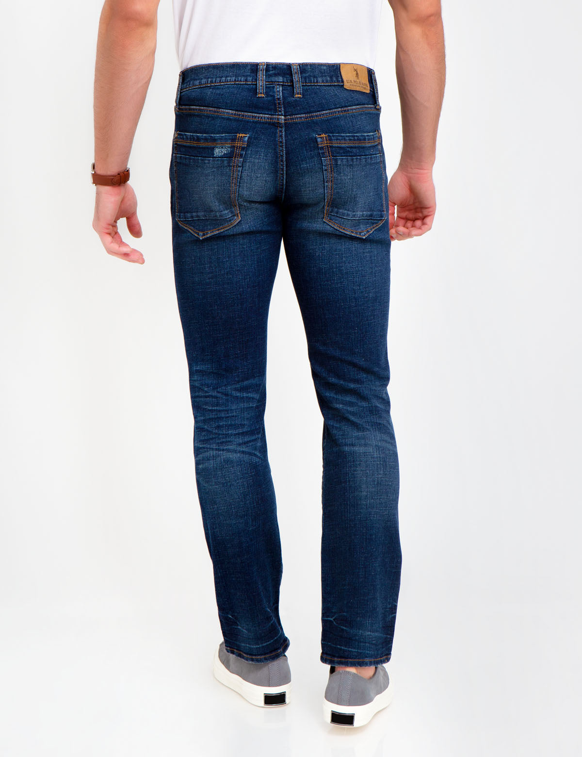 Slim Fit Stretch Destroyed Jeans for Men | Heavy Distressed Denim