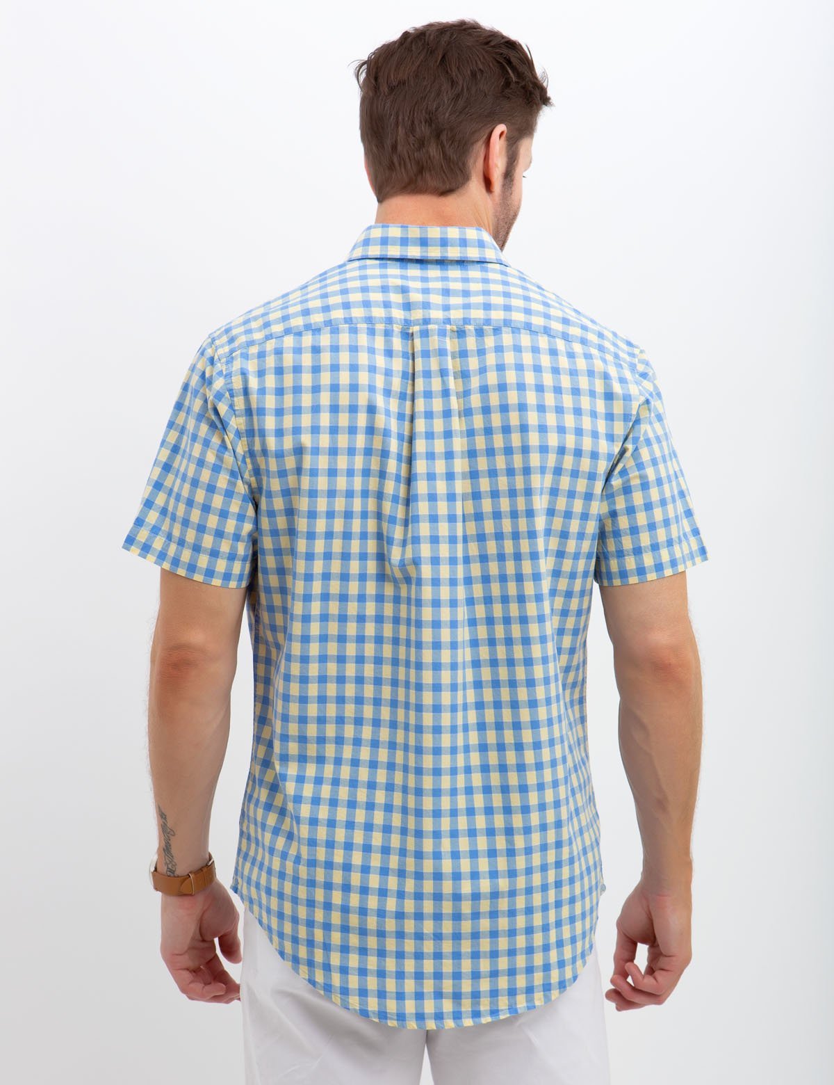 Stretch Slim Poplin Shirt for Men | 100% Cotton Button-Up