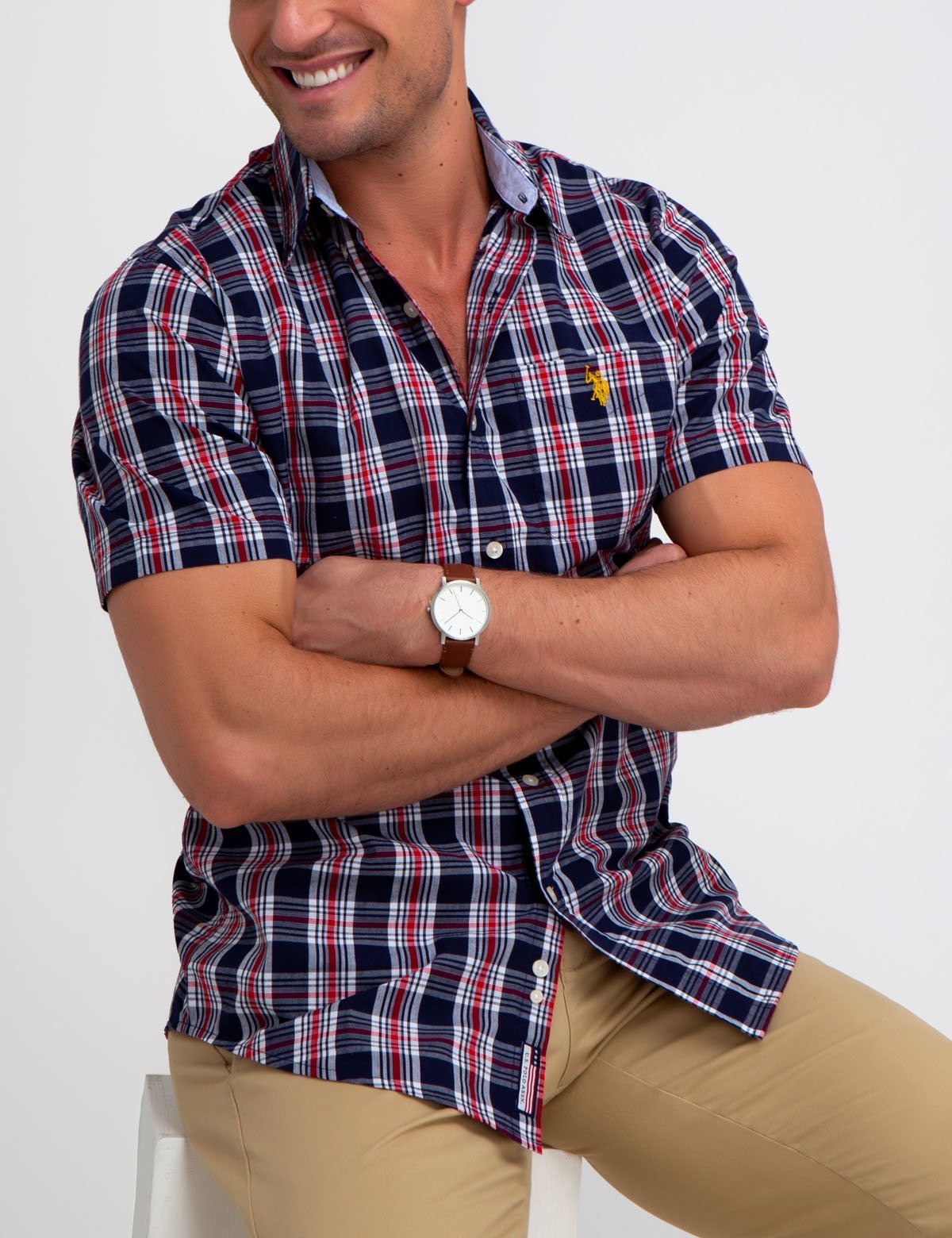 Stretch Slim Poplin Shirt for Men | 100% Cotton Button-Up