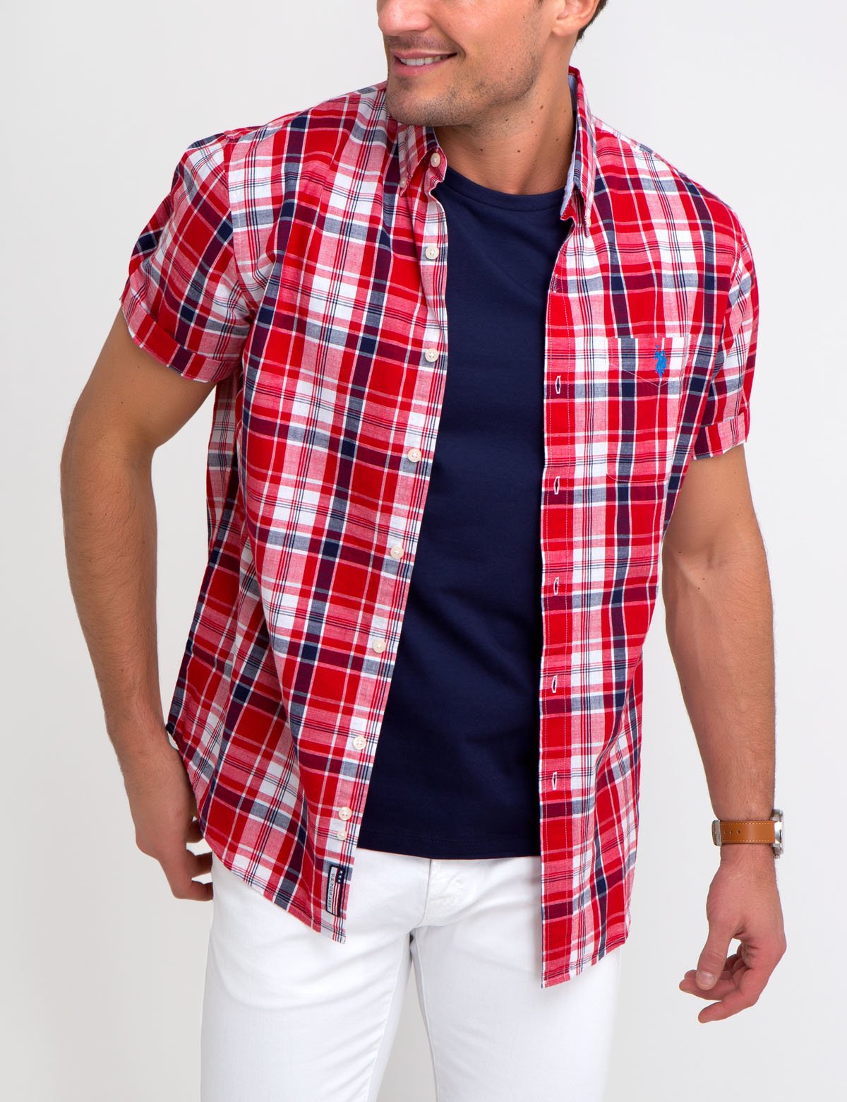 Stretch Slim Poplin Shirt for Men | 100% Cotton Button-Up
