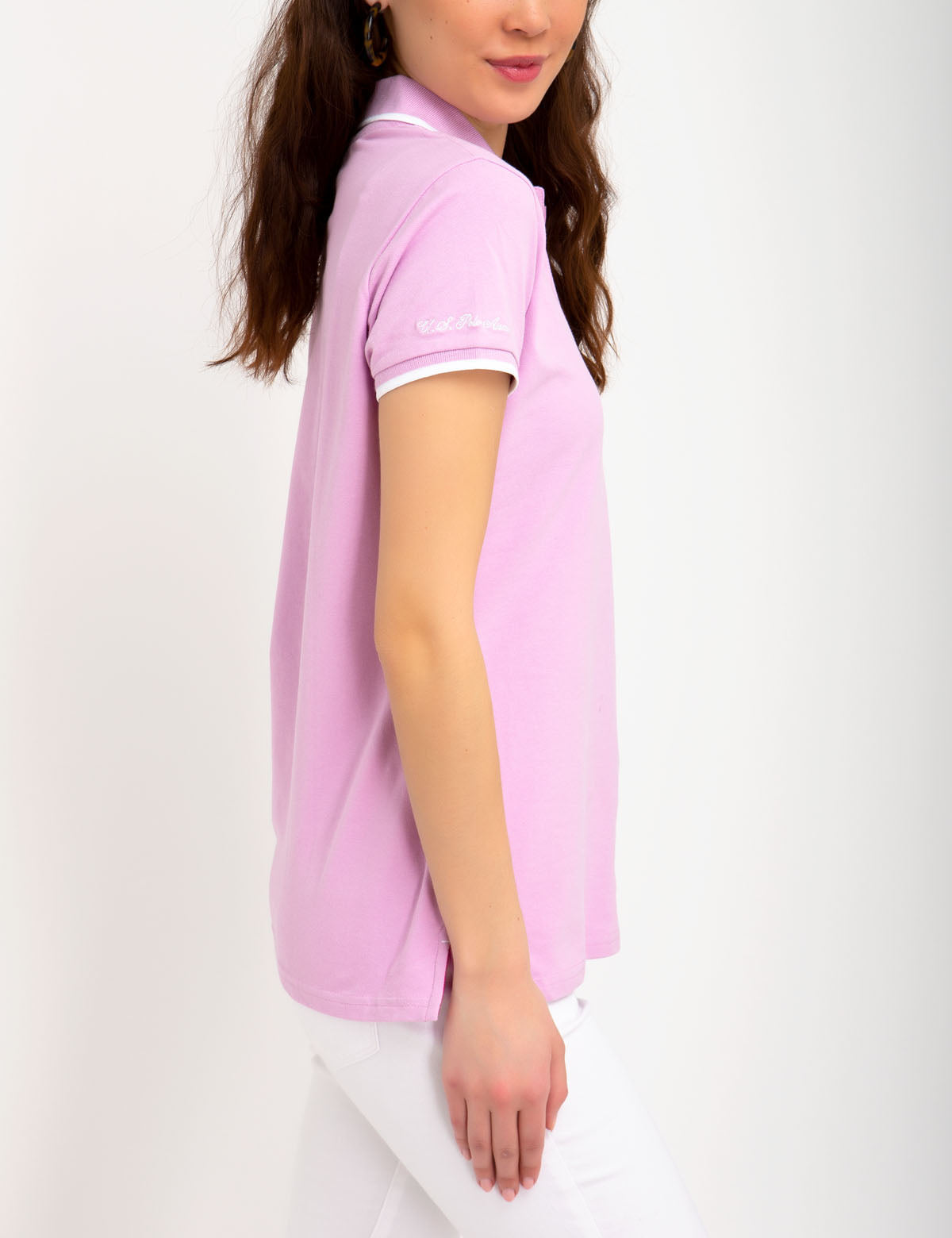 Stretch Polo Shirt with Contrast Trim & Logo Tip | Classic Fit