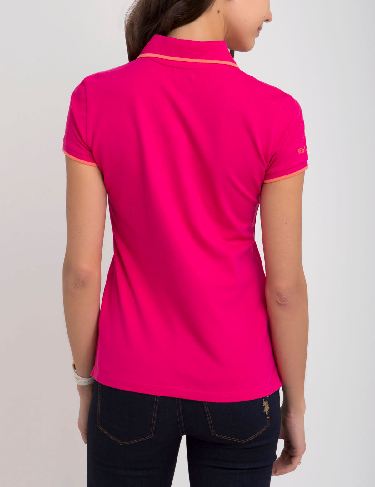 Stretch Polo Shirt with Contrast Trim & Logo Tip | Classic Fit