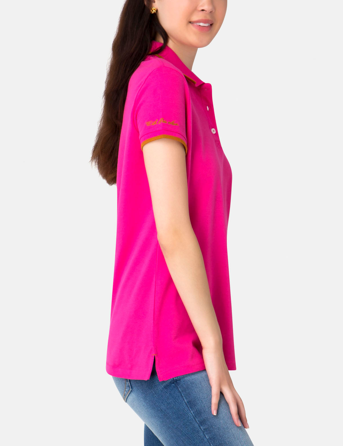 Stretch Polo Shirt with Contrast Trim & Logo Tip | Classic Fit