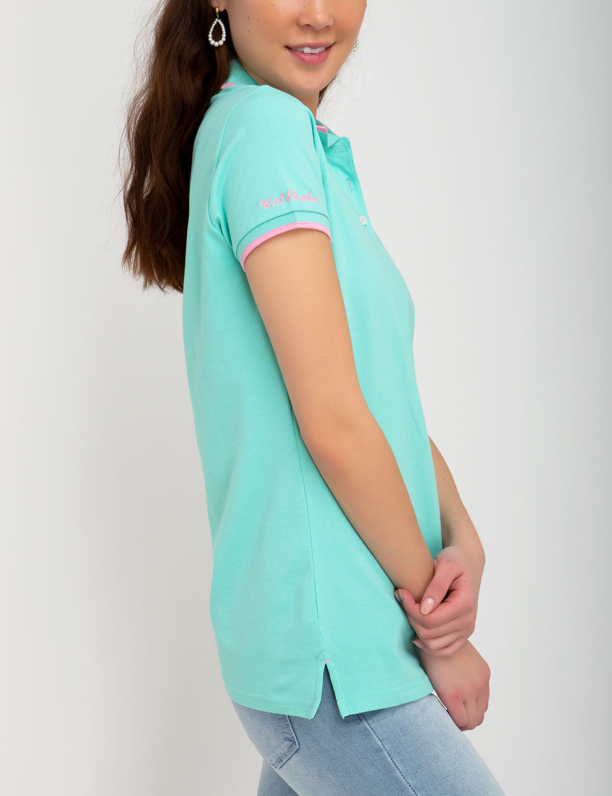 Stretch Polo Shirt with Contrast Trim & Logo Tip | Classic Fit