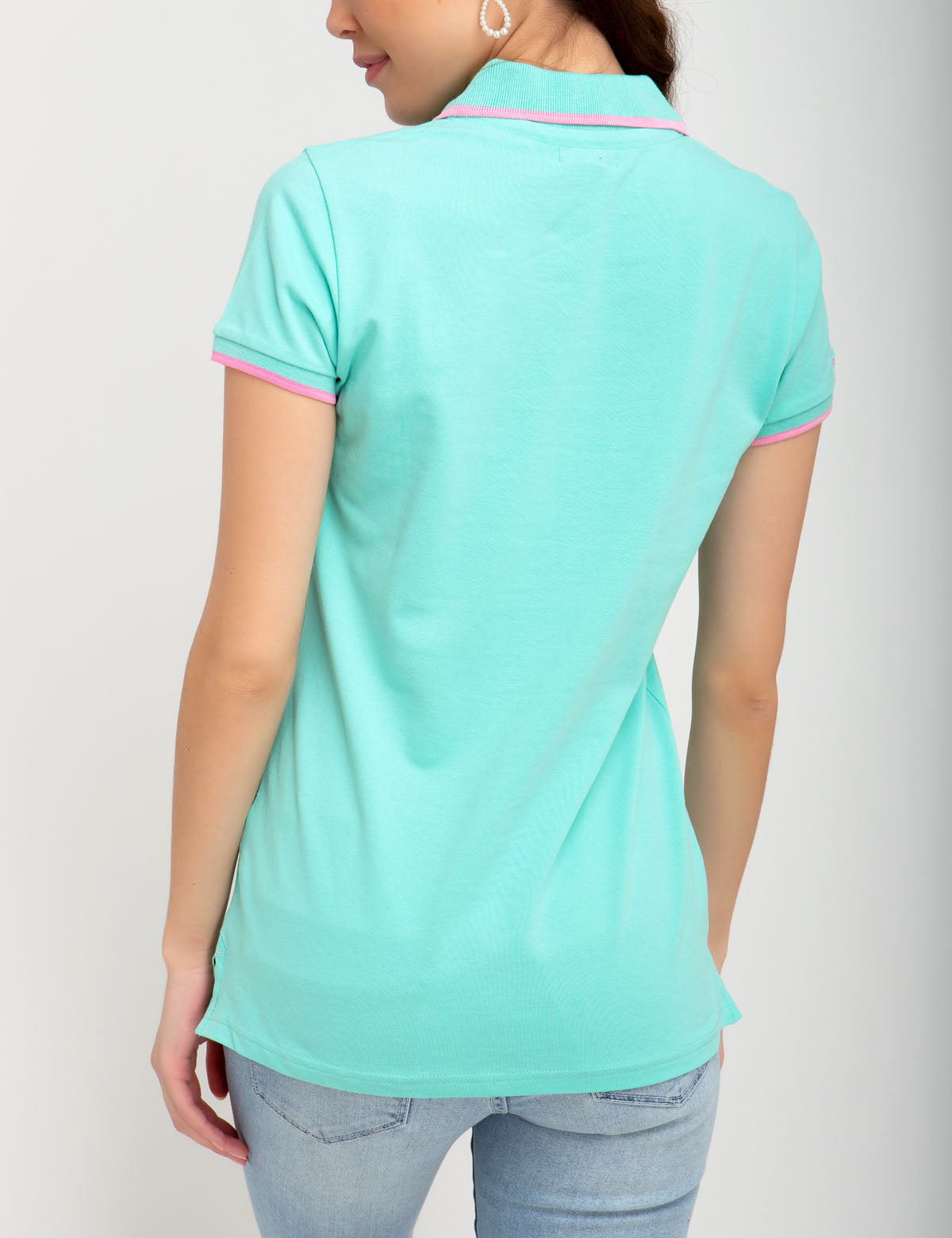 Stretch Polo Shirt with Contrast Trim & Logo Tip | Classic Fit
