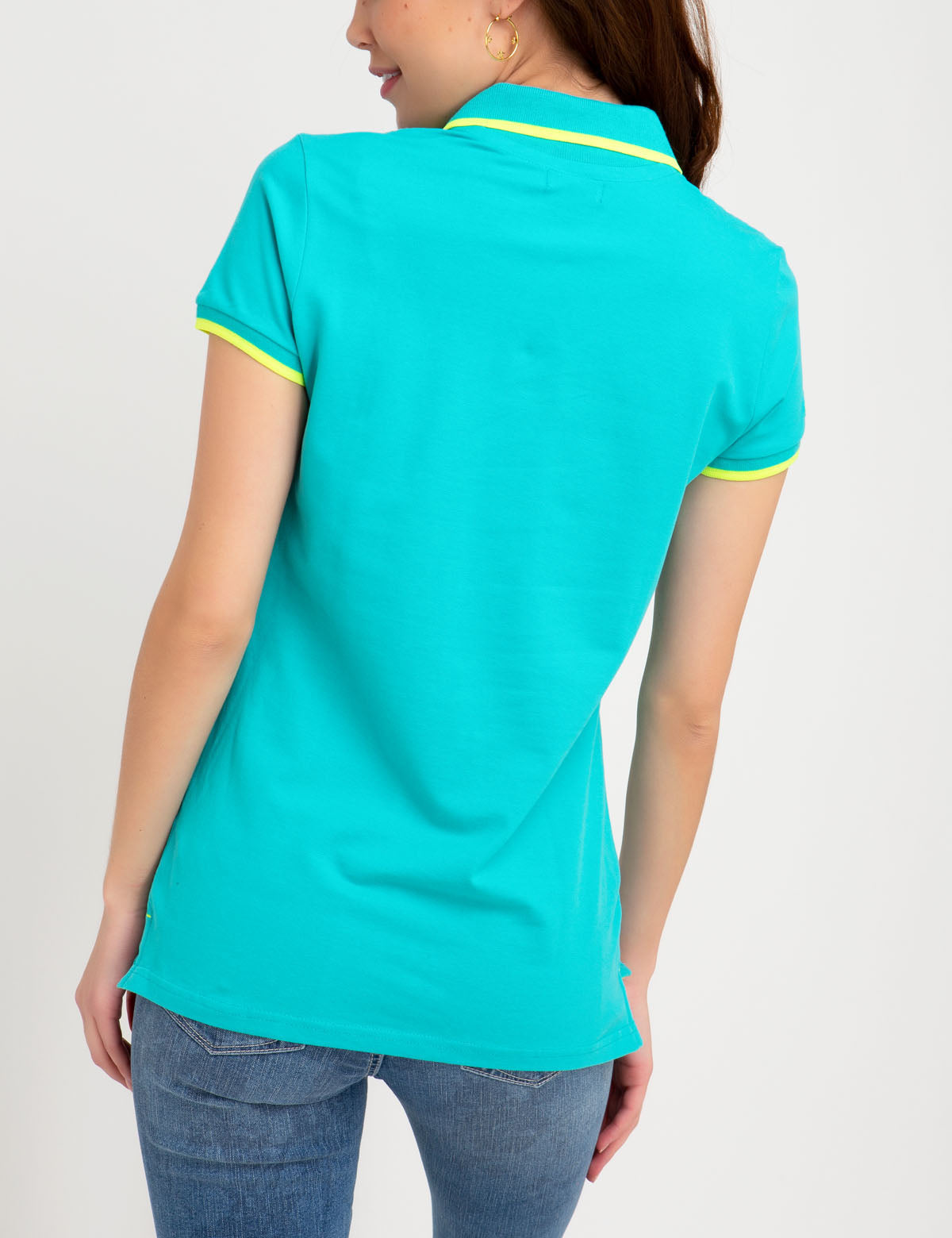 Stretch Polo Shirt with Contrast Trim & Logo Tip | Classic Fit