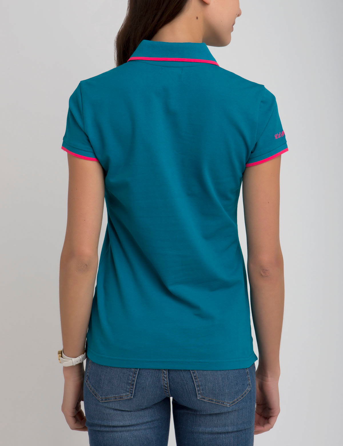Stretch Polo Shirt with Contrast Trim & Logo Tip | Classic Fit