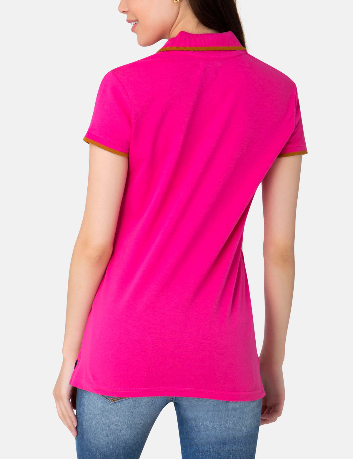 Stretch Polo Shirt with Contrast Trim & Logo Tip | Classic Fit