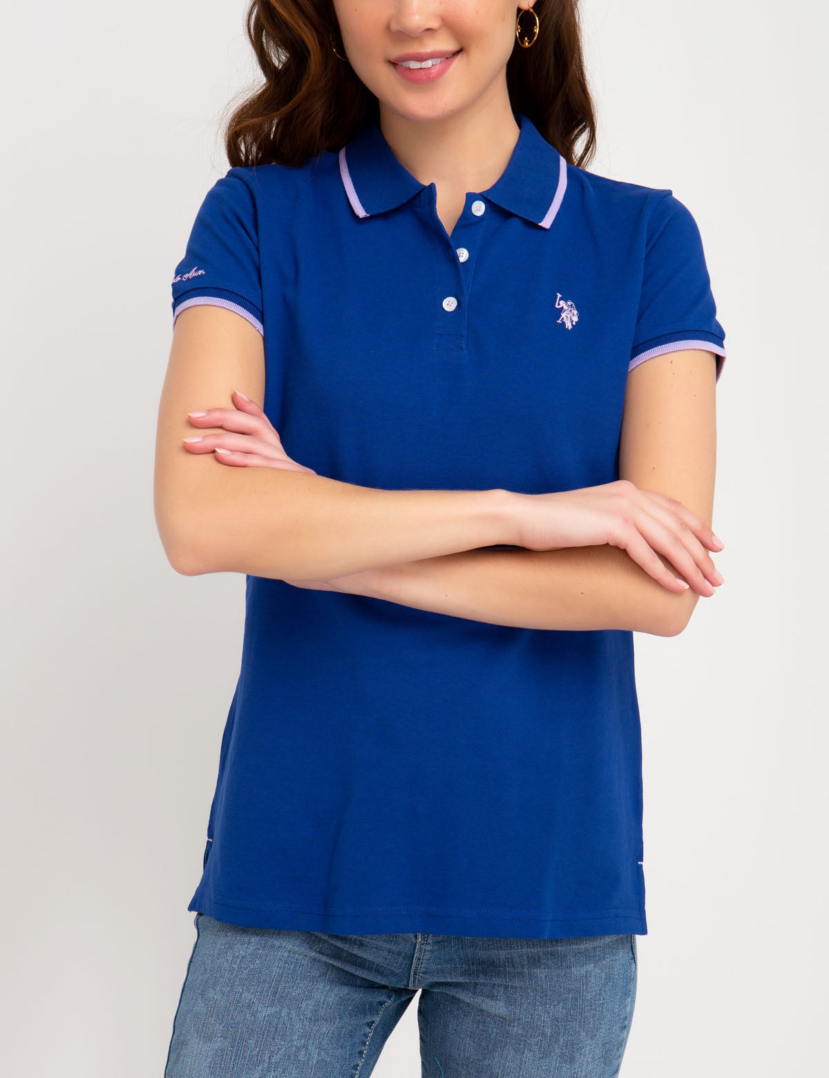 Stretch Polo Shirt with Contrast Trim & Logo Tip | Classic Fit