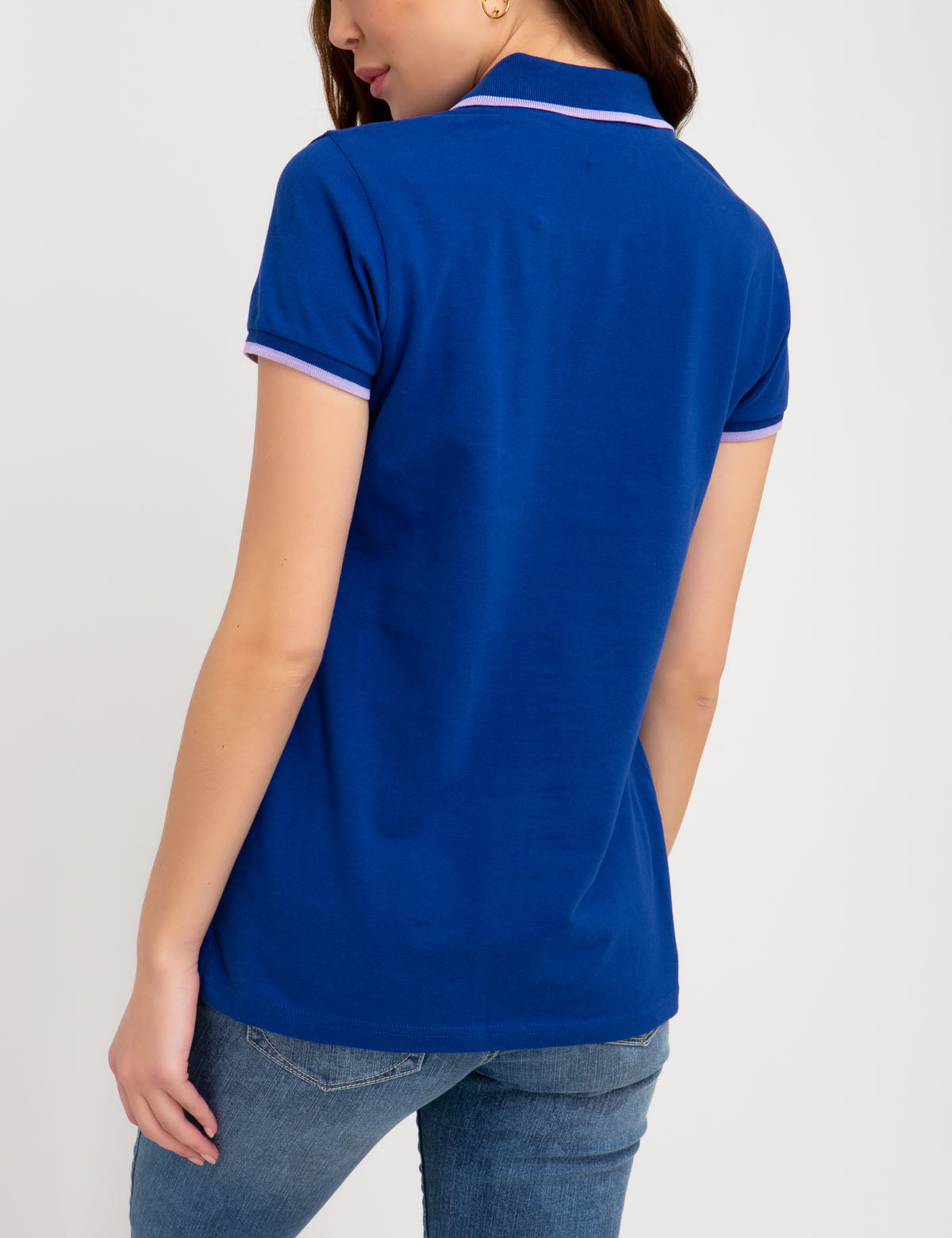 Stretch Polo Shirt with Contrast Trim & Logo Tip | Classic Fit