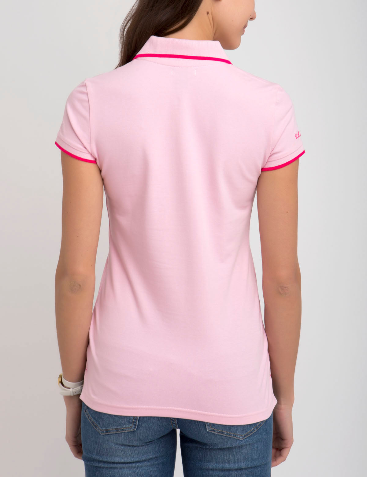 Stretch Polo Shirt with Contrast Trim & Logo Tip | Classic Fit