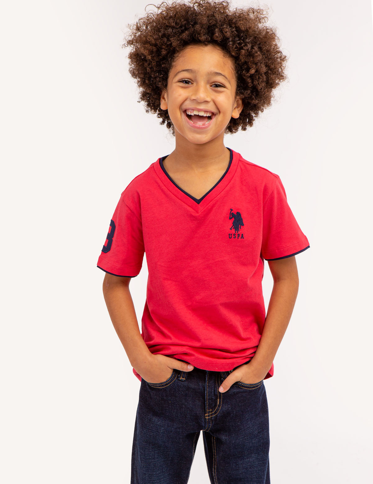 Boys V-Neck T-Shirt - Soft Cotton Basic Tee | Casual Comfort