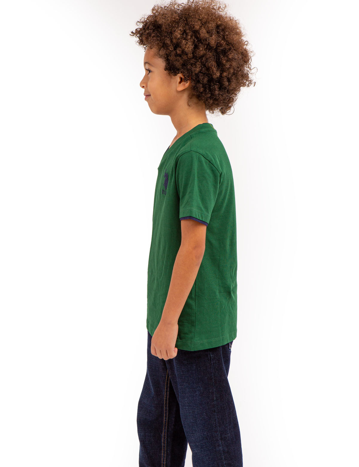 Boys V-Neck T-Shirt - Soft Cotton Basic Tee | Casual Comfort