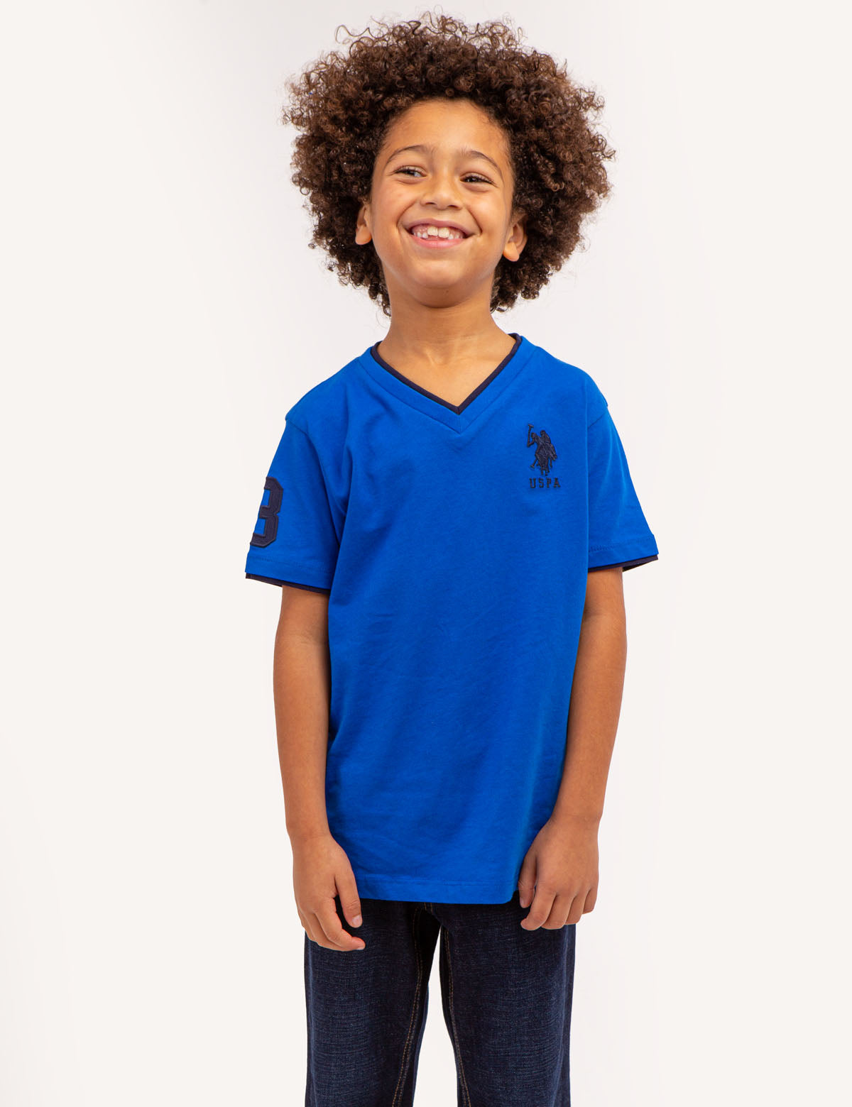 Boys V-Neck T-Shirt - Soft Cotton Basic Tee | Casual Comfort