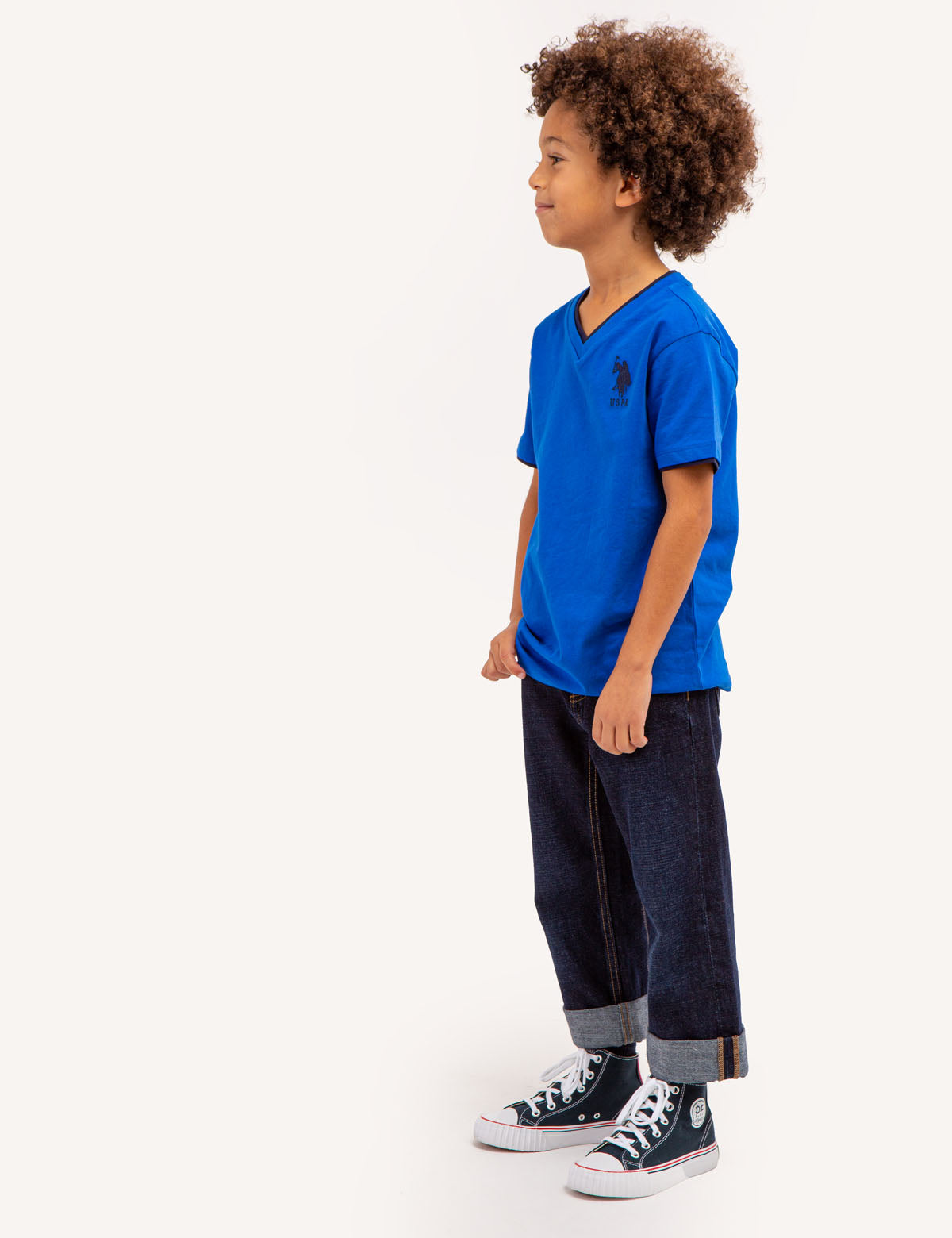 Boys V-Neck T-Shirt - Soft Cotton Basic Tee | Casual Comfort