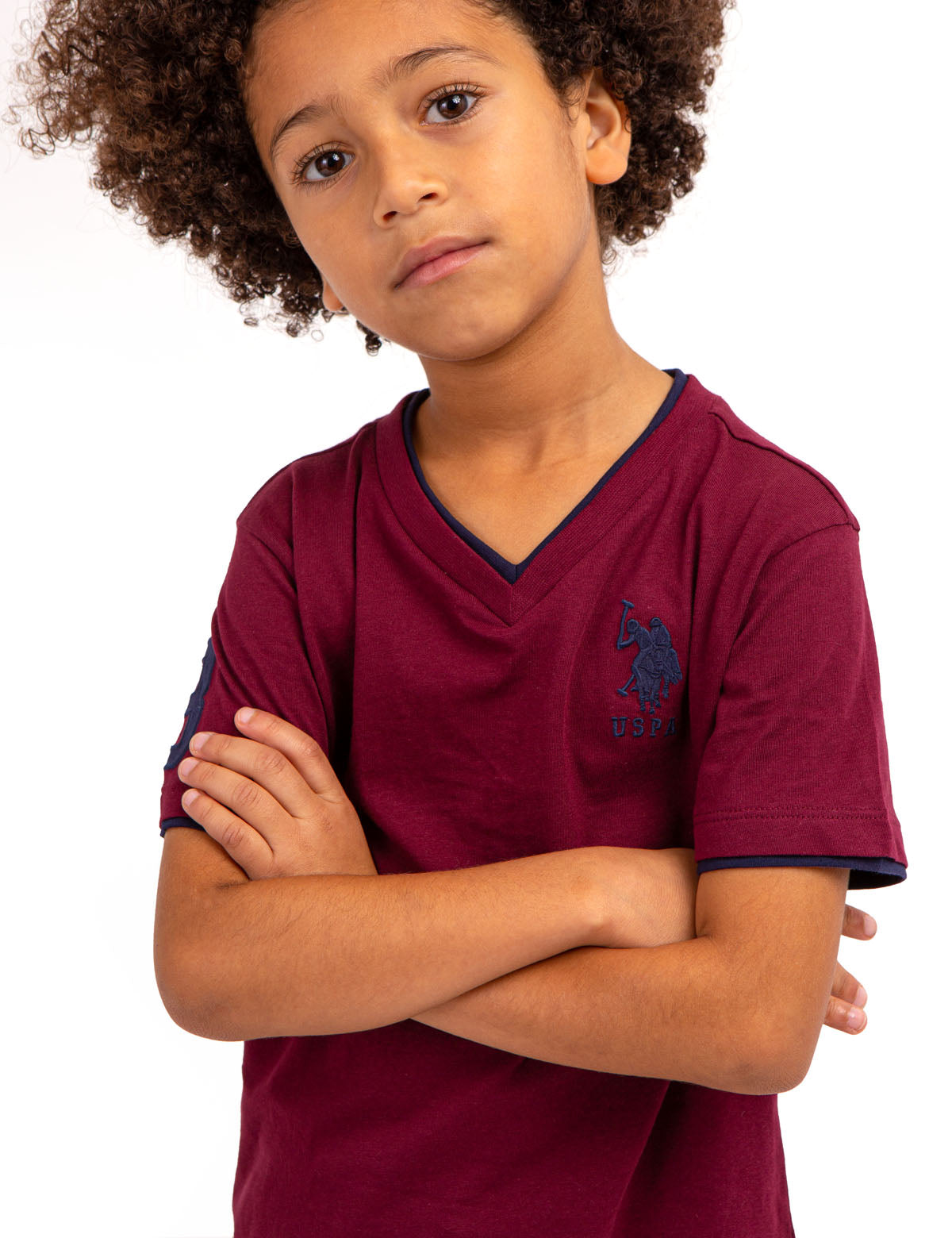 Boys V-Neck T-Shirt - Soft Cotton Basic Tee | Casual Comfort