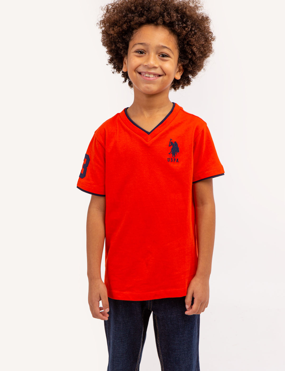 Boys V-Neck T-Shirt - Soft Cotton Basic Tee | Casual Comfort