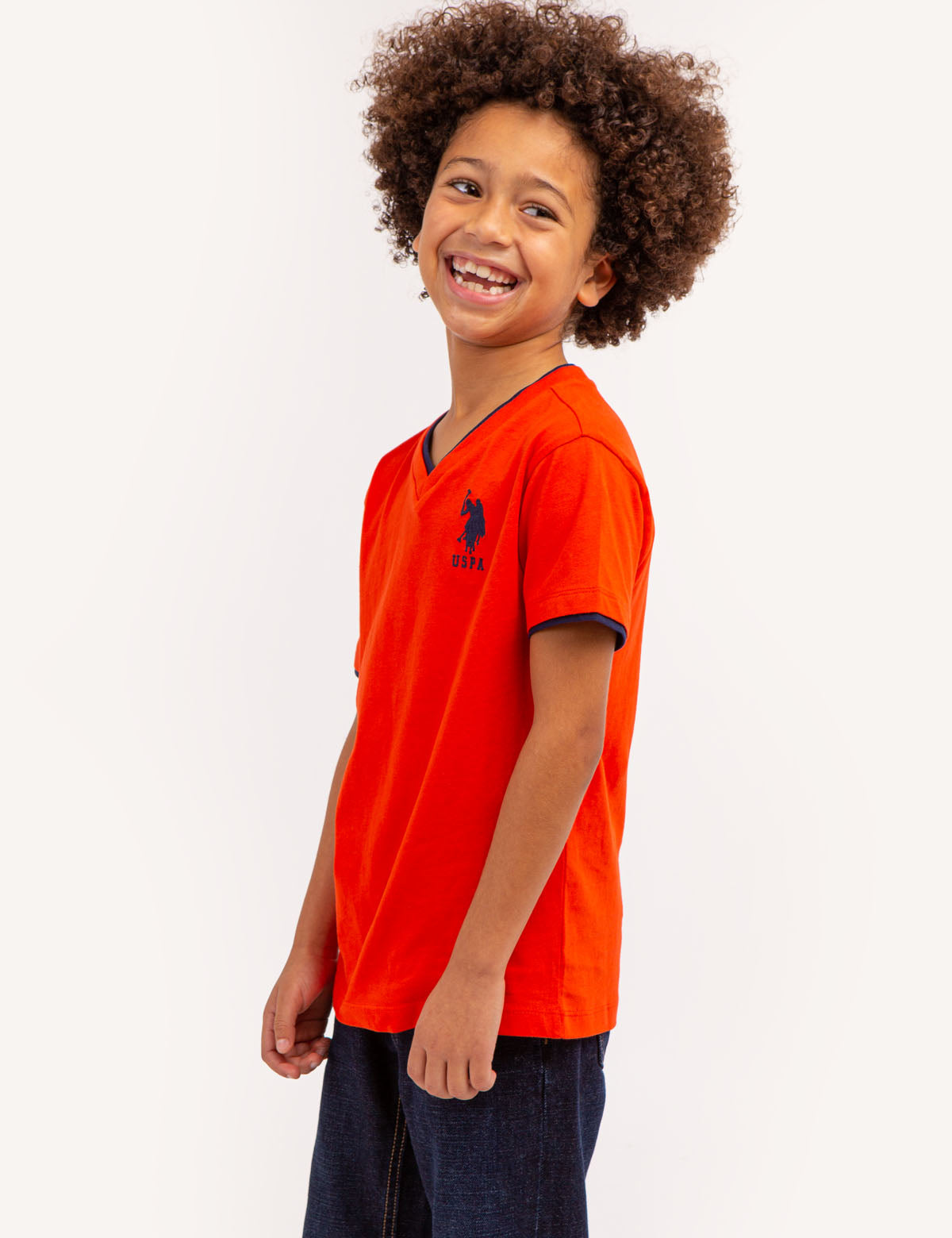 Boys V-Neck T-Shirt - Soft Cotton Basic Tee | Casual Comfort