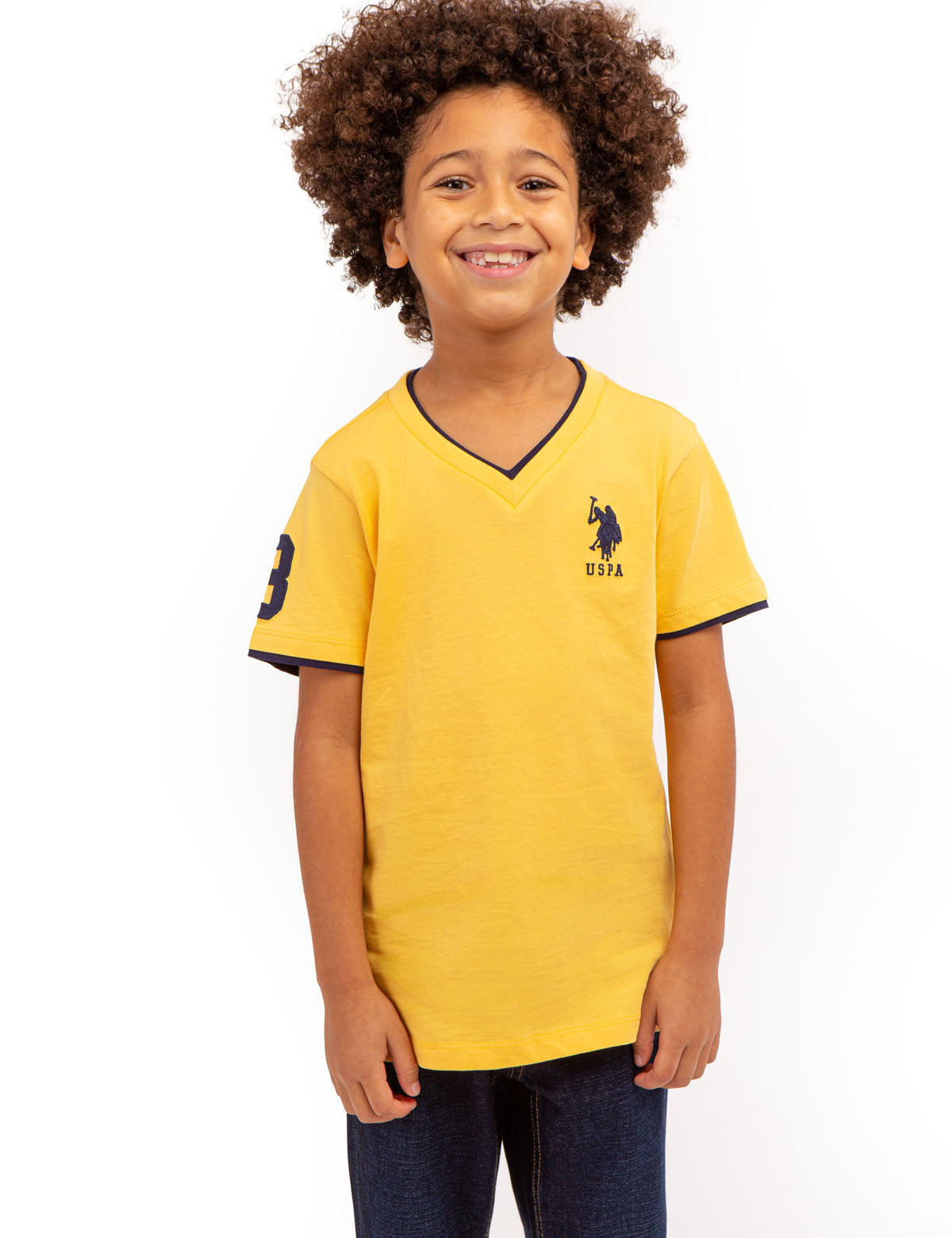 Boys V-Neck T-Shirt - Soft Cotton Basic Tee | Casual Comfort