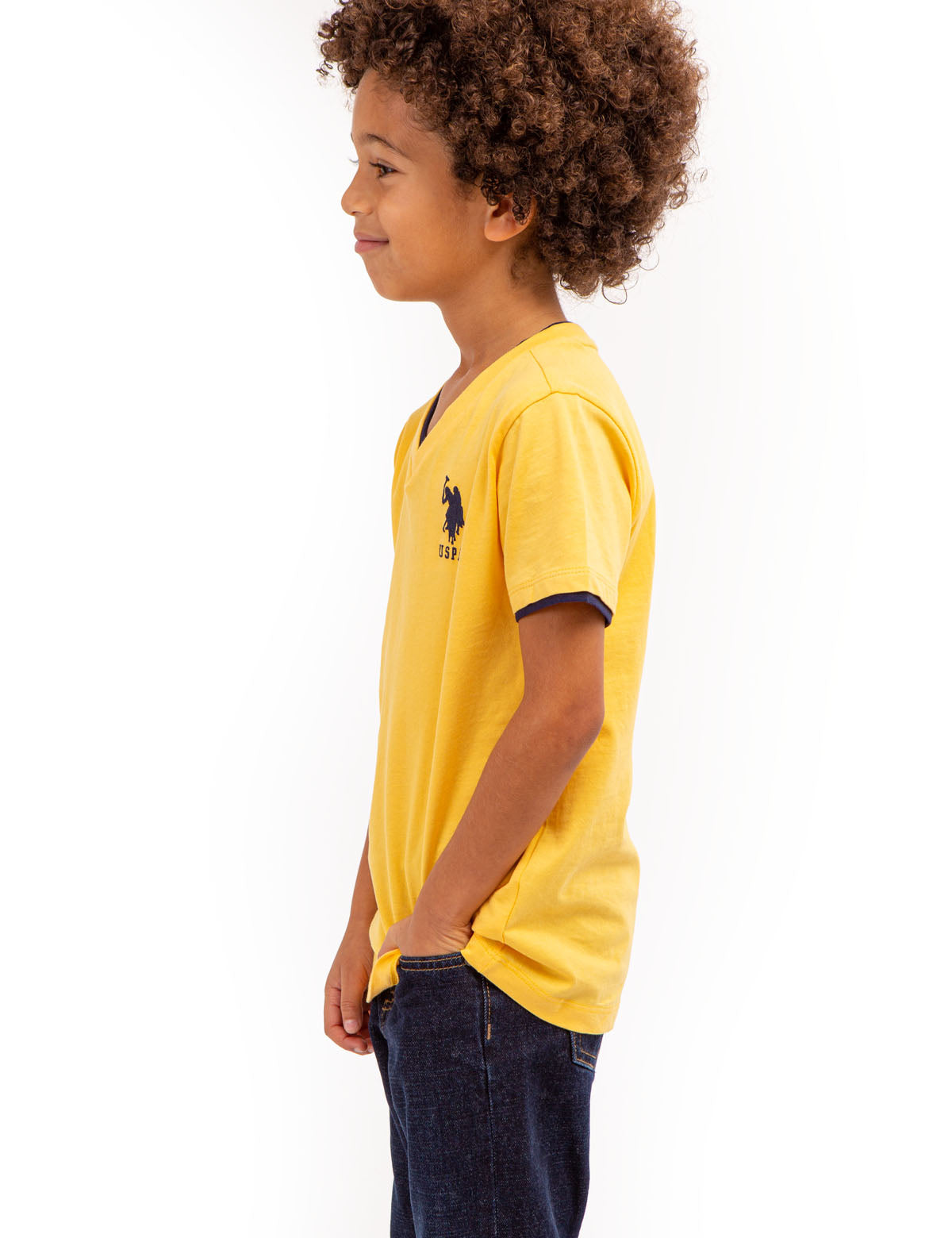 Boys V-Neck T-Shirt - Soft Cotton Basic Tee | Casual Comfort