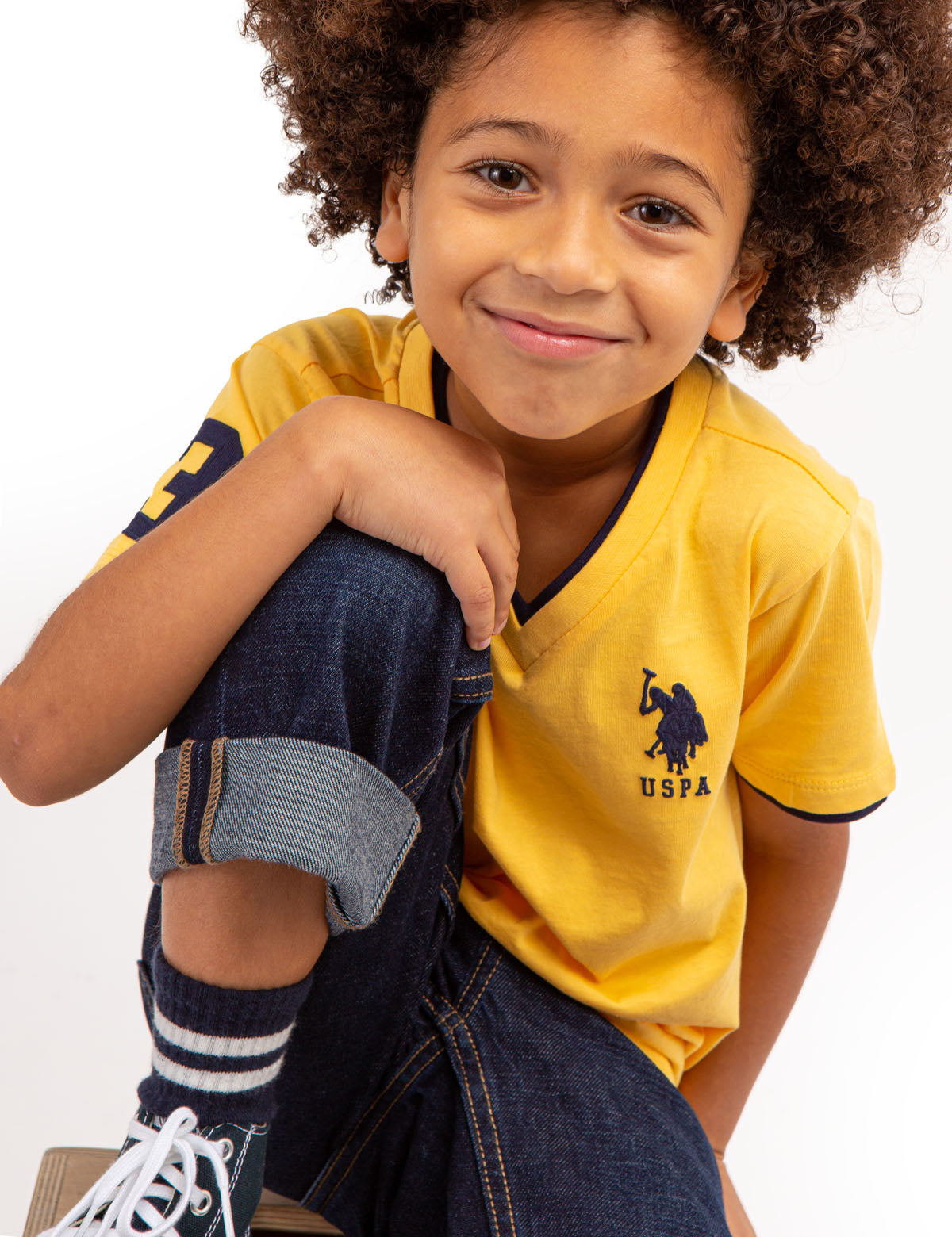 Boys V-Neck T-Shirt - Soft Cotton Basic Tee | Casual Comfort
