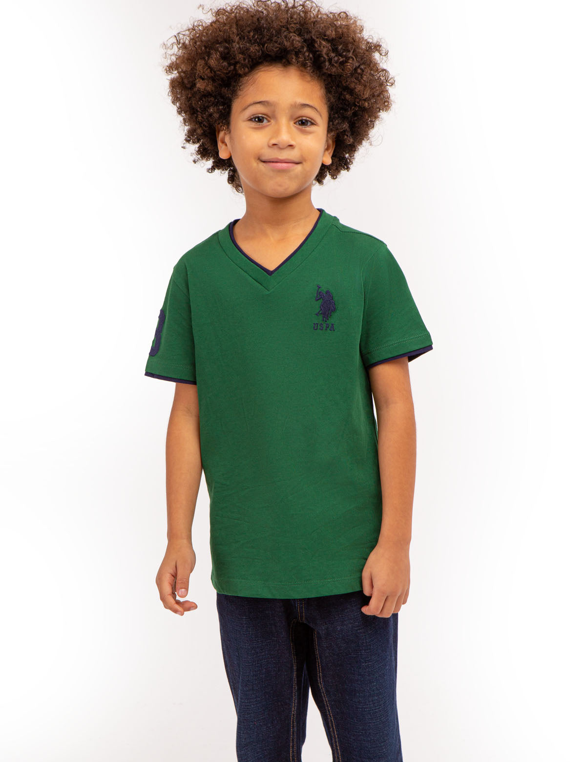 Boys V-Neck T-Shirt - Soft Cotton Basic Tee | Casual Comfort