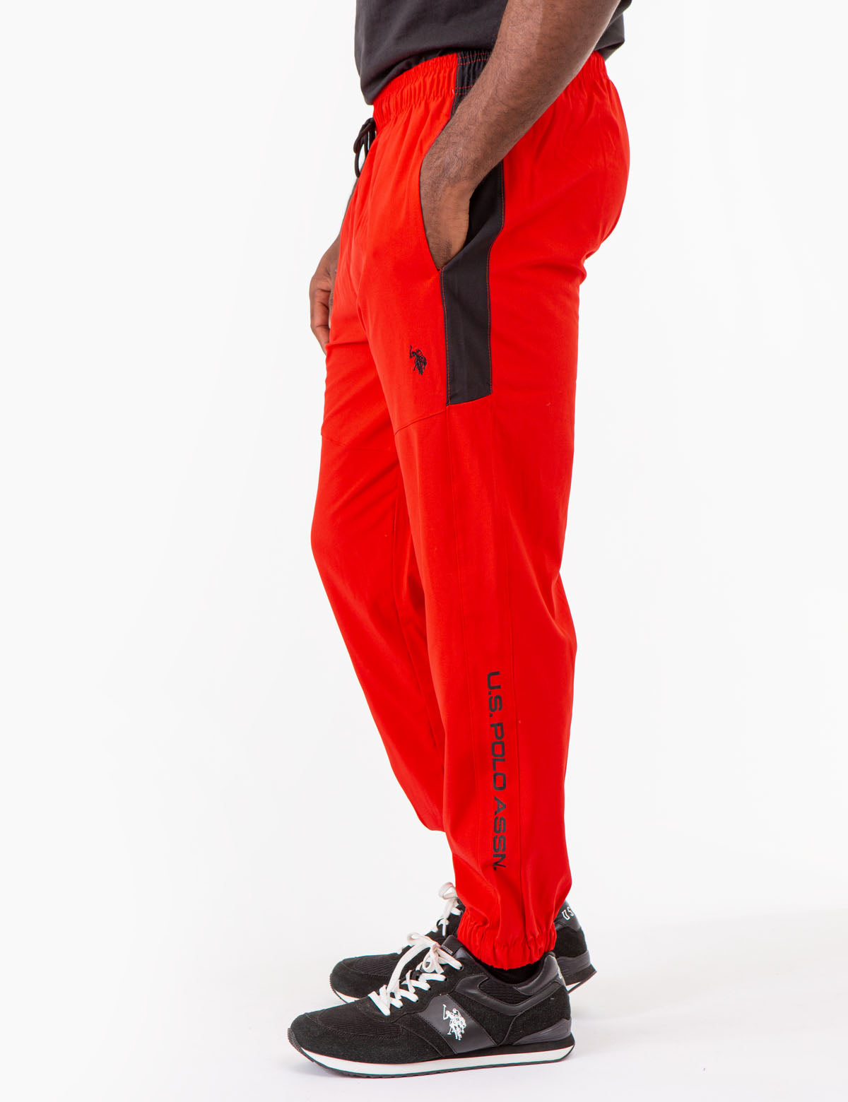 Stretch Woven Joggers with Side Stripes | Comfort Fit Pants
