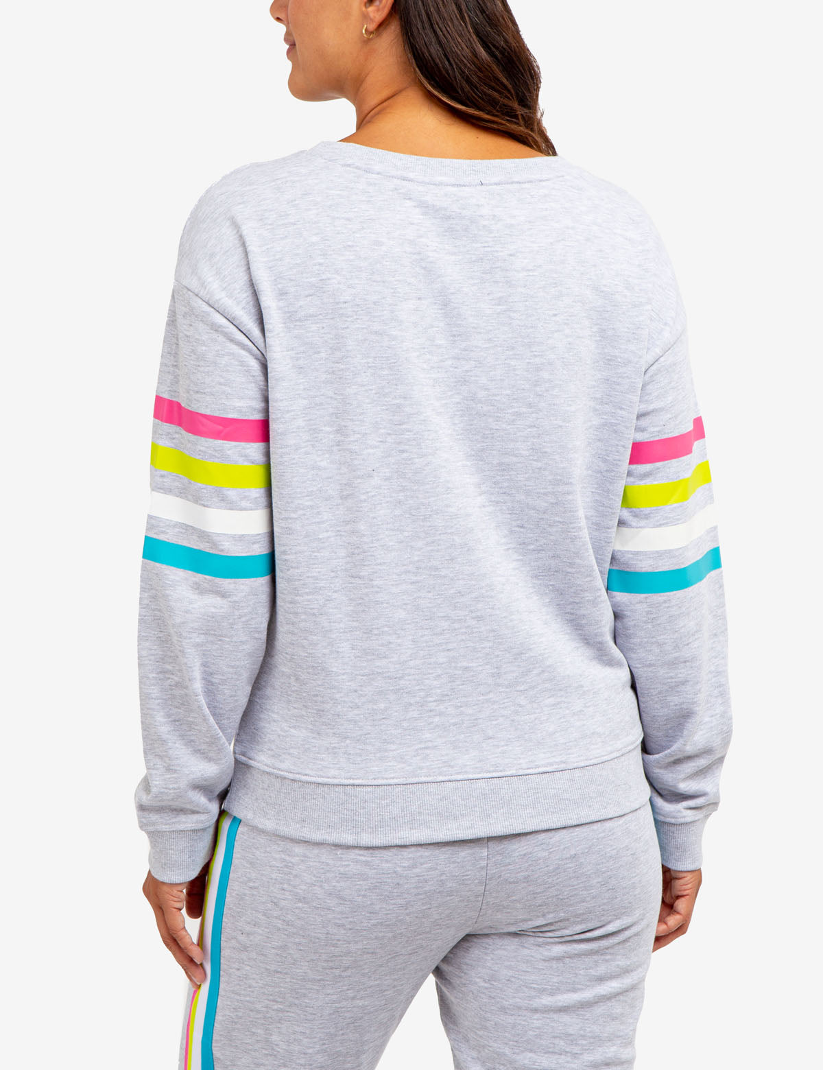 Striped Logo Crew Neck Sweatshirt | Casual Comfort Fit