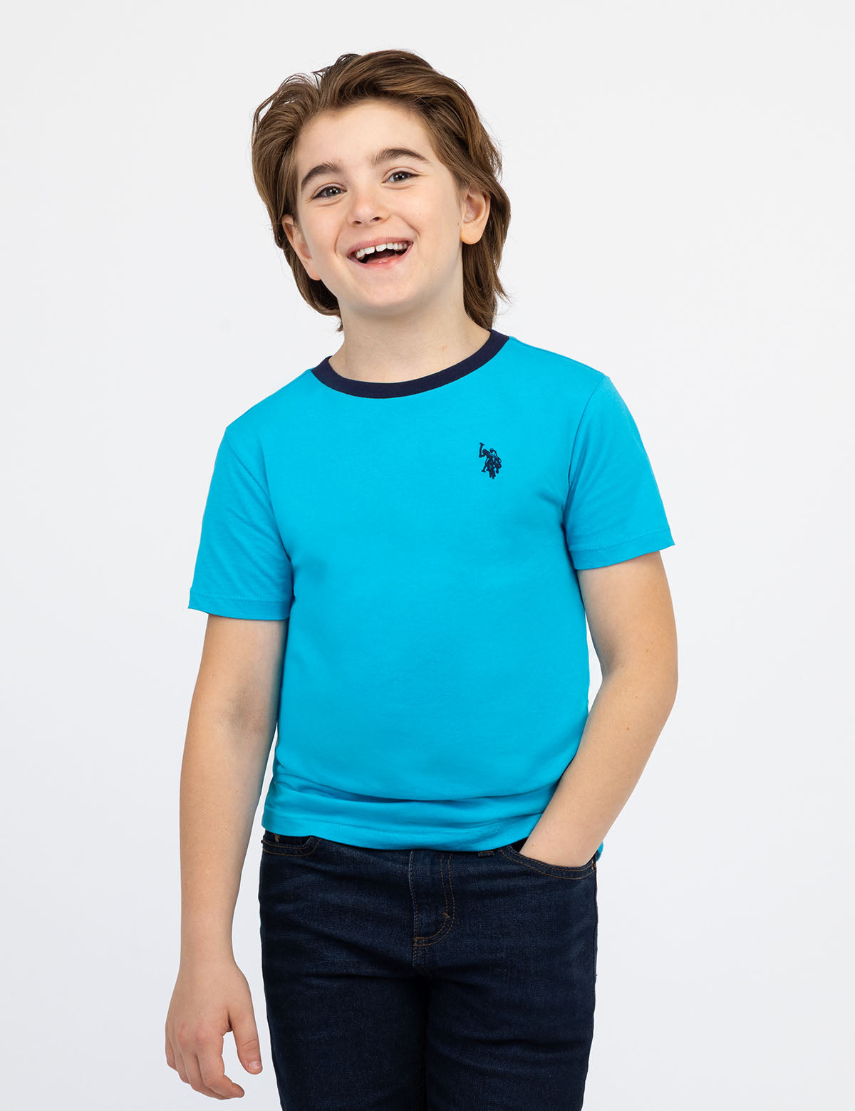 Boys Ringer T-Shirt | Crew Neck Cotton Tee