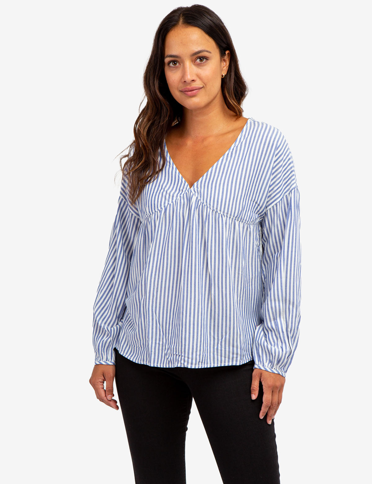 Striped V-Neck Top for Women | Poetic Collection