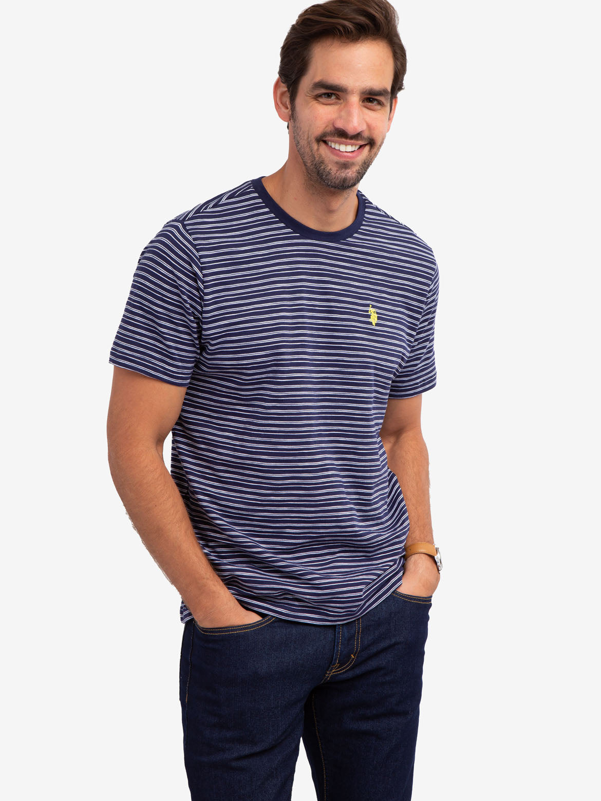 Stripe Slub Jersey T-Shirt | Soft & Breathable Cotton Tee