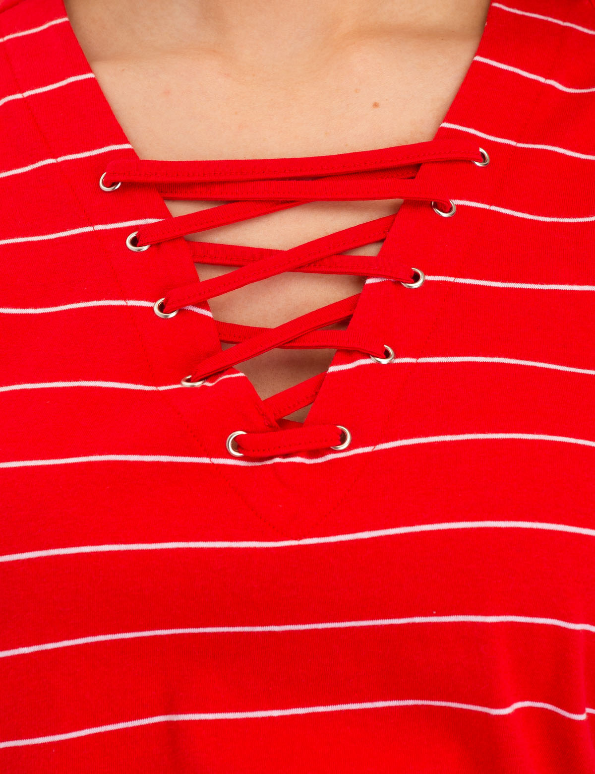 Sleeveless Striped Lace-Up Top for Women | Casual Summer Blouse